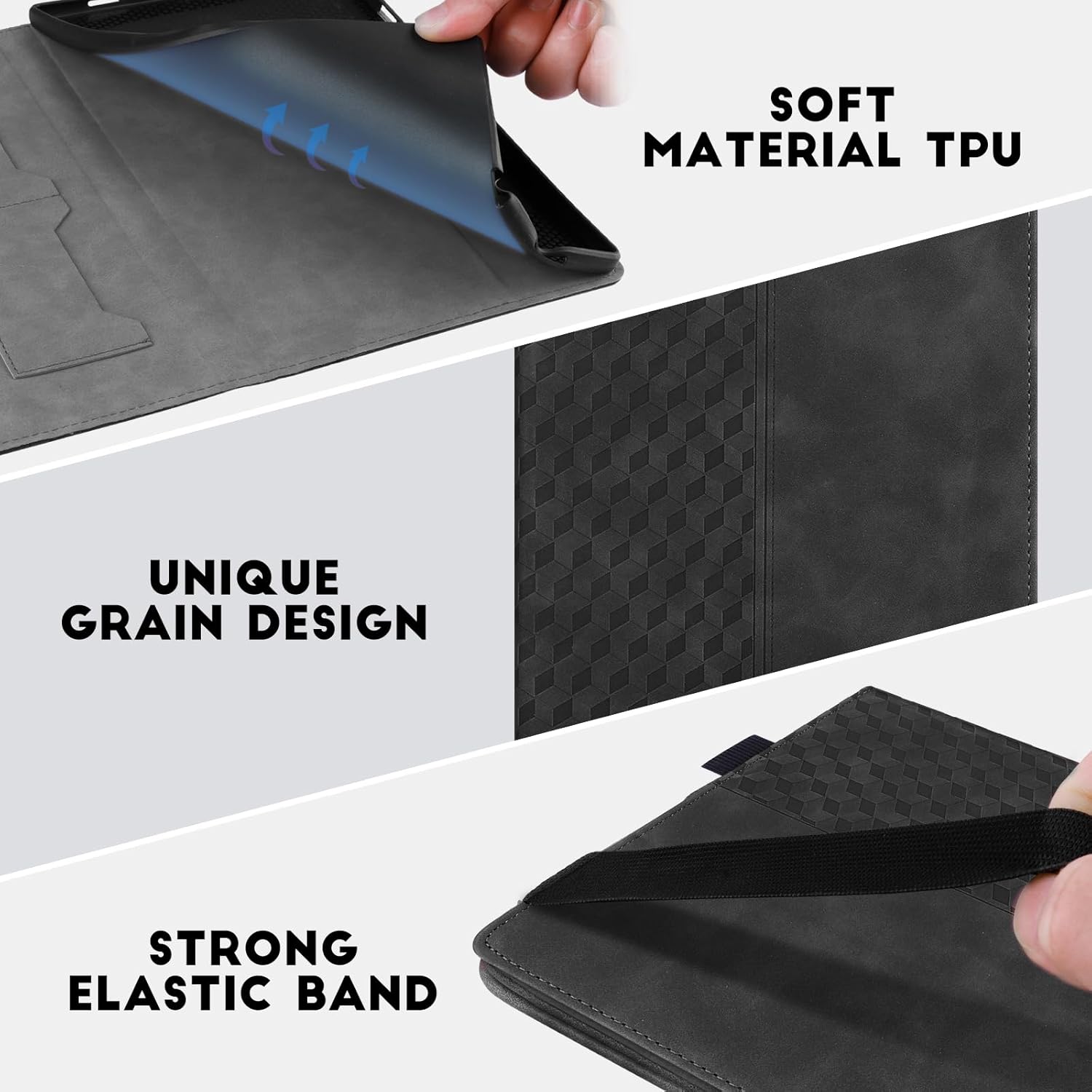 Thumbnail 5 de CXTCASE Hülle für Samsung Galaxy Tab A11 Plus 11 2025 / A9 Plus 11 2023 – Multi-Winkel Flip-Folio in Schwarz