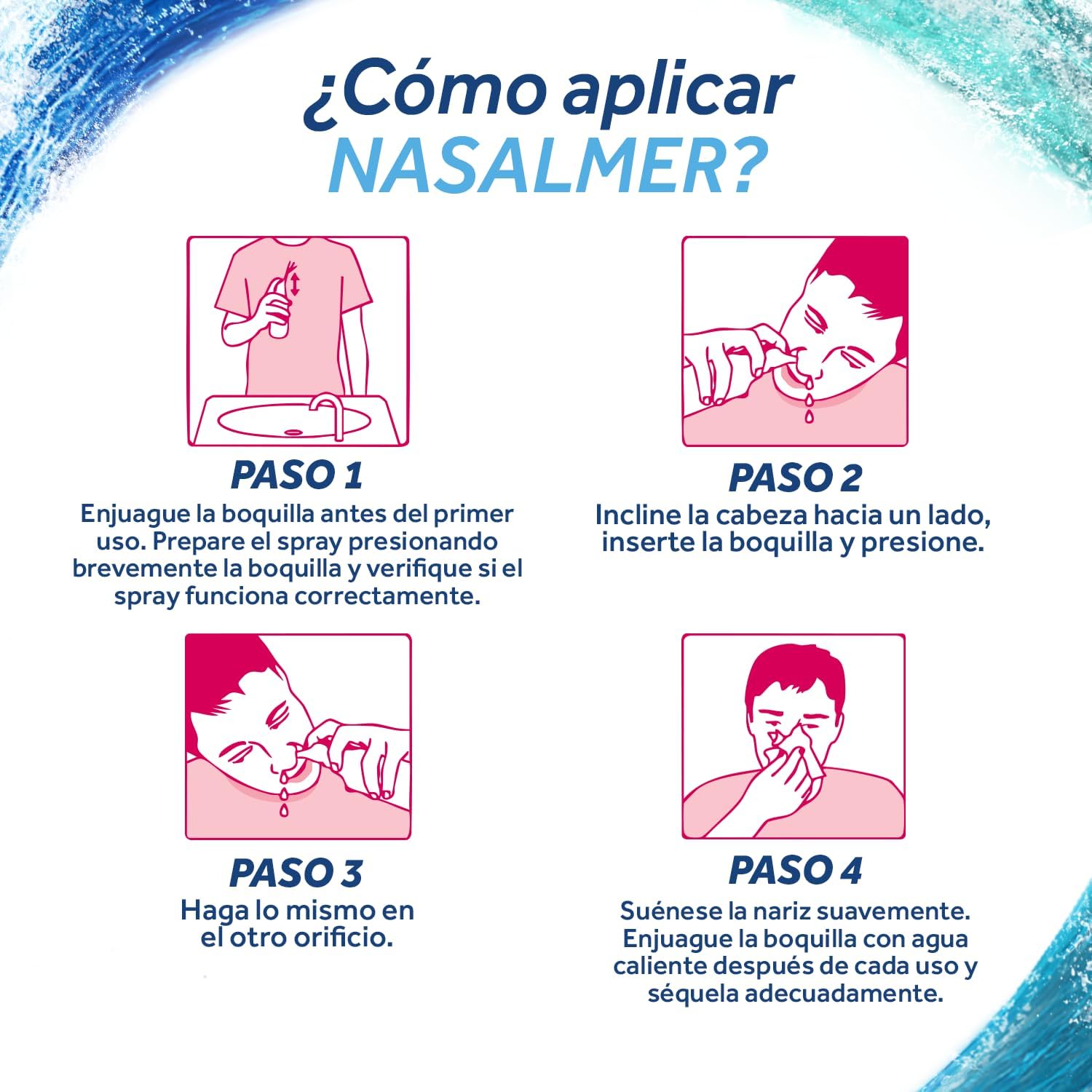 Thumbnail 5 de Nasalmer Fuerte 3 – Spray nasal de agua de mar isotónica, 135 ml, para congestión en adultos y niños a partir de 10 años