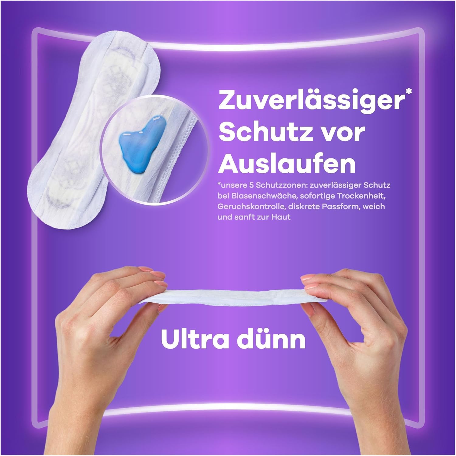 Detalle de Always Discreet Inkontinenzeinlagen für Frauen Normal – 40 Stück, Rundumschutz und Diskretion
