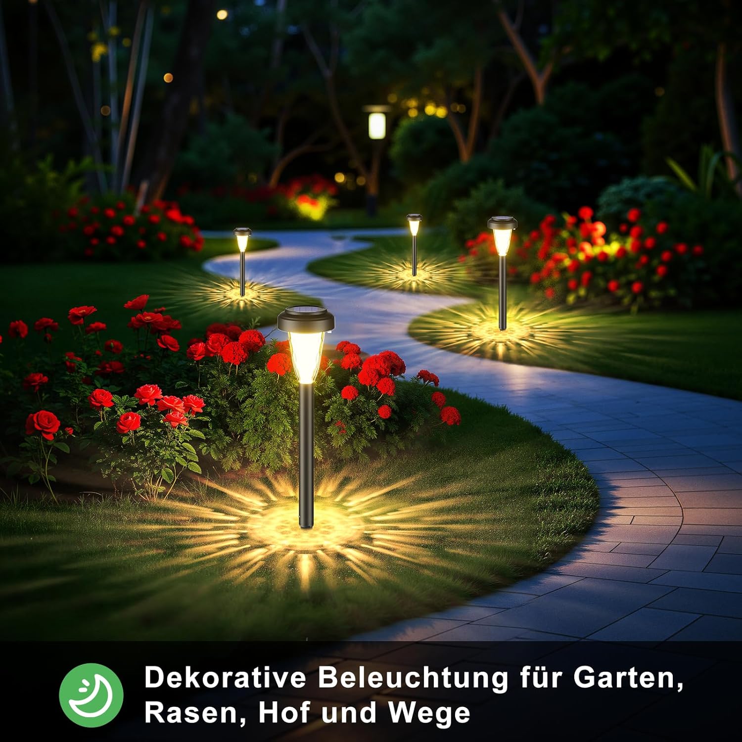 Thumbnail 5 de FIFlying Solar-Gartenleuchten, 6er-Set – Warmweiß 3000K, IP65, romantische Weg- und Gartenbeleuchtung
