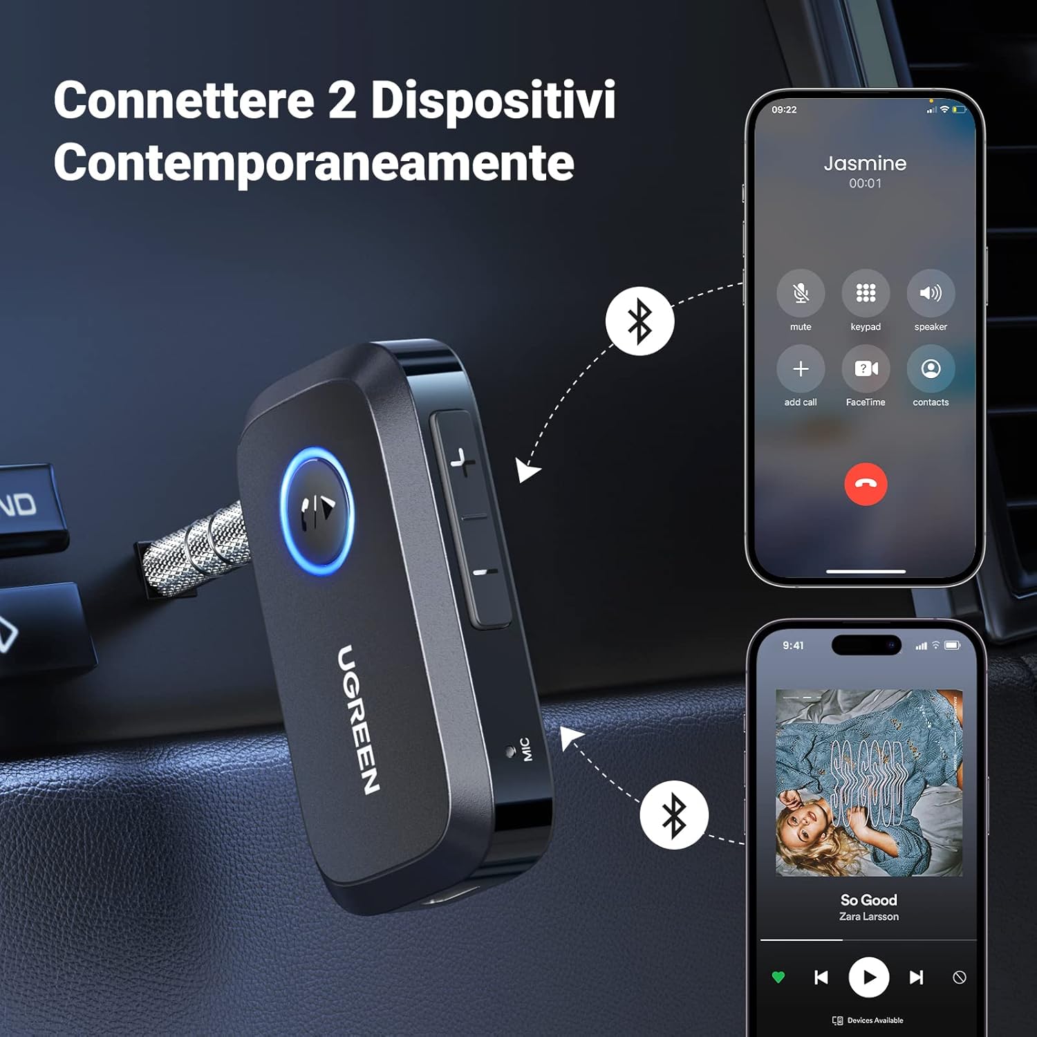 Thumbnail 4 de UGREEN Ricevitore Bluetooth 6.0 con Jack 3,5 mm