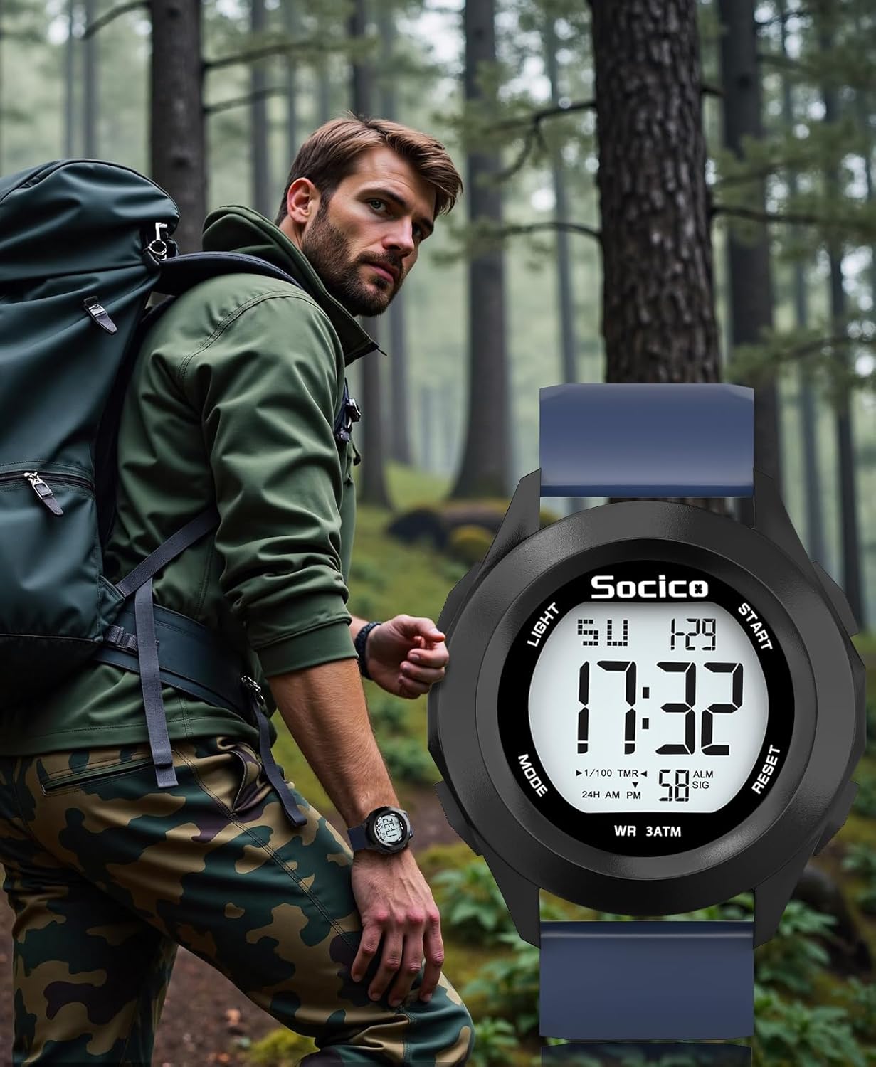 Thumbnail 5 de SOCICO Reloj Digital Deportivo resistente al agua