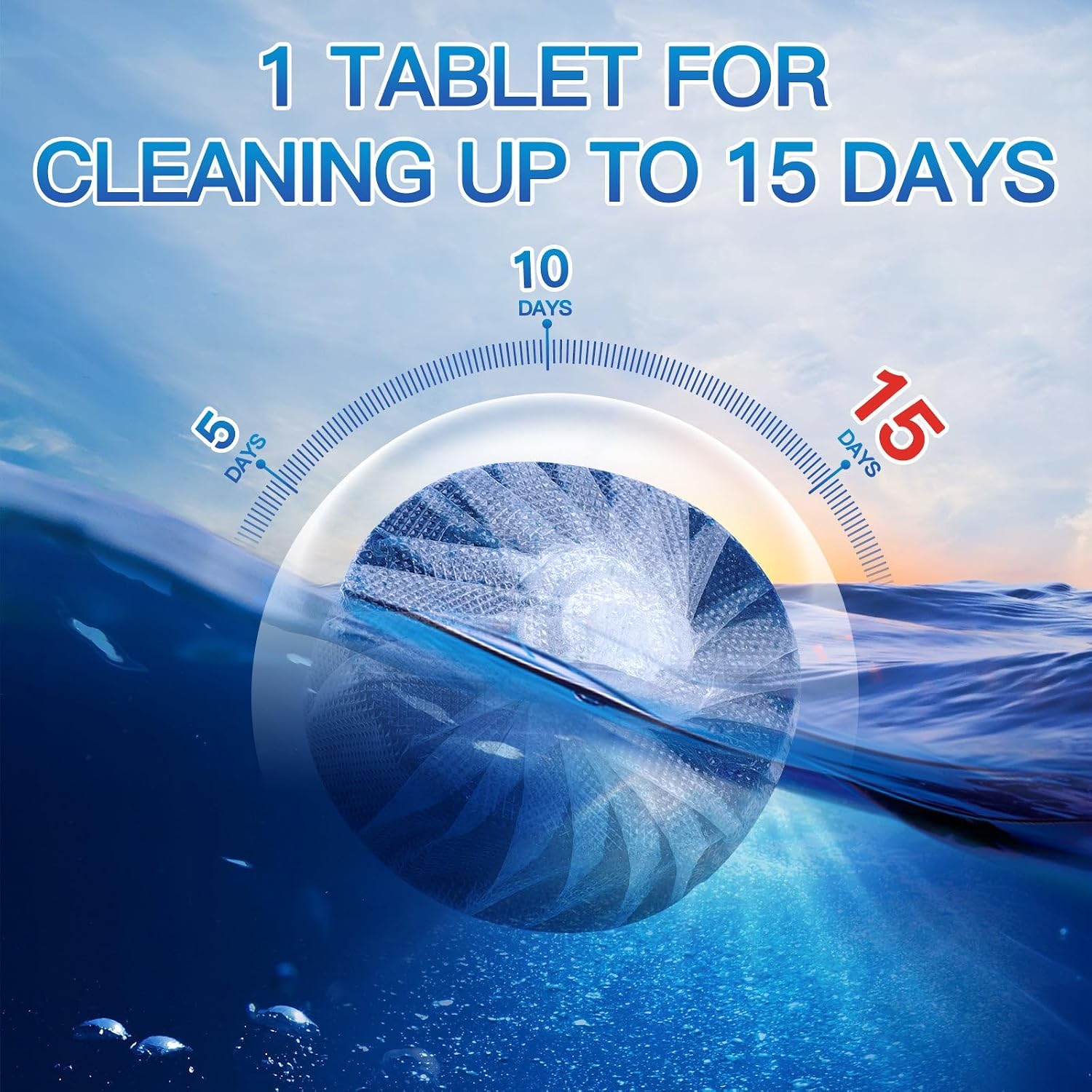 Thumbnail 3 de Vacplus Toilet Bowl Cleaner Tablets, 12-Pack, Blue Water, Sustained-Release