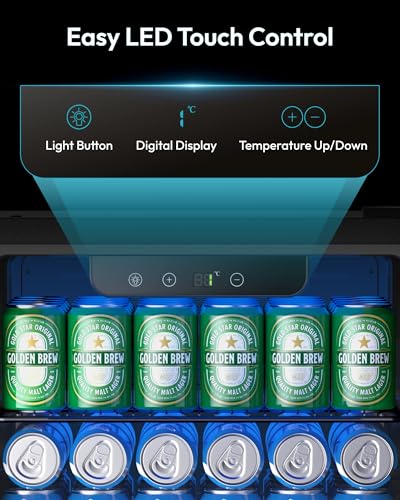 Thumbnail 4 de EUHOMY 93L Drinks Fridge with Glass Door (126 Cans)