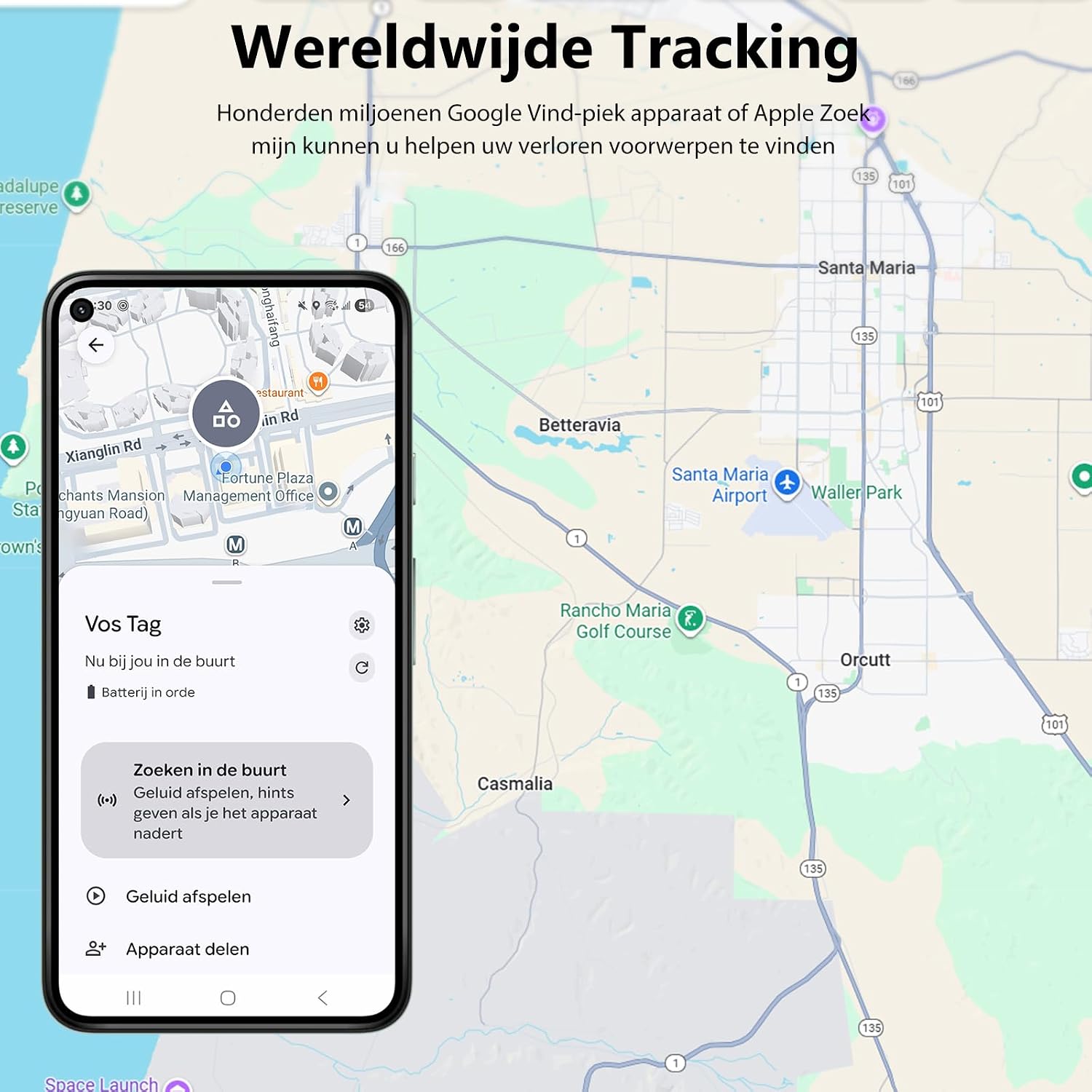 Detalle de ATUVOS Smart Tracker Dual System set van 4, Bluetooth en IP67