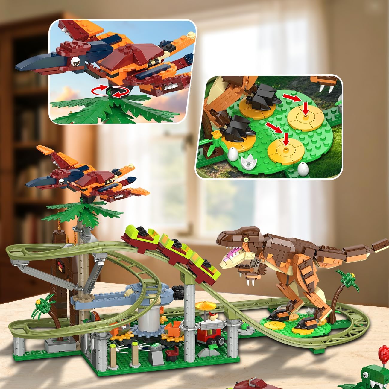 Thumbnail 4 de HOGOKIDS Dinosaurier Achterbahn 1222 Teile 🧩