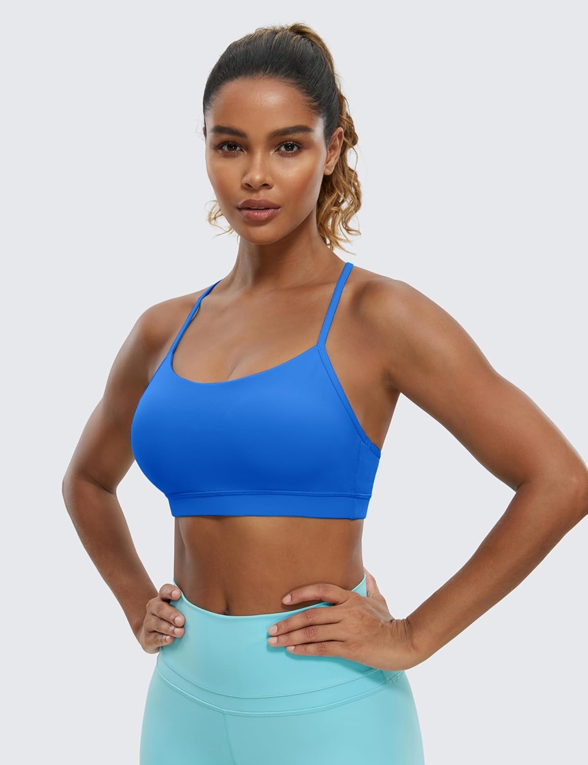 Thumbnail 1 de CRZ YOGA Women's Butterluxe Padded Sports Bra – Low Impact, Strappy Racerback for Yoga & Light Workouts