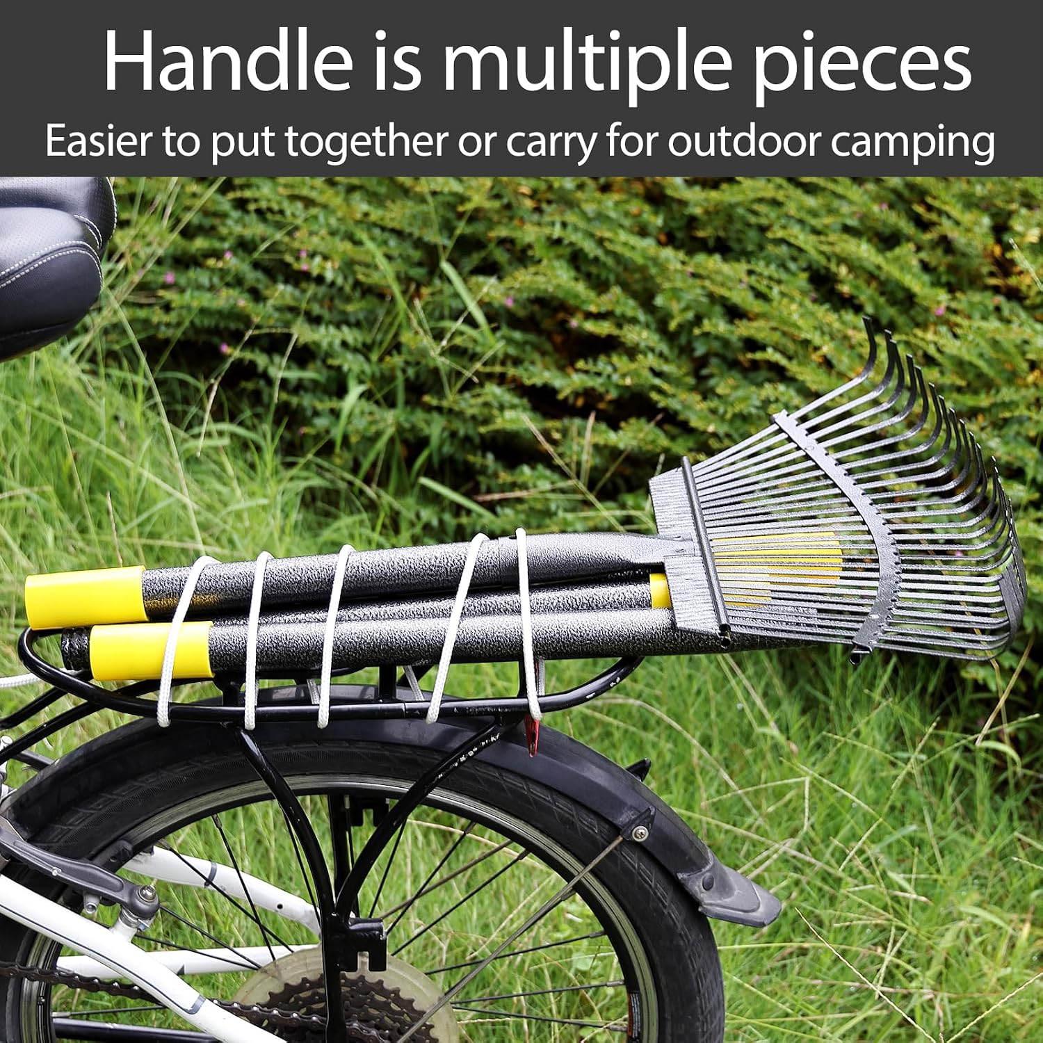 Thumbnail 6 de Oliynedy leaf rake, adjustable 30–61-inch handle, 18-inch metal head
