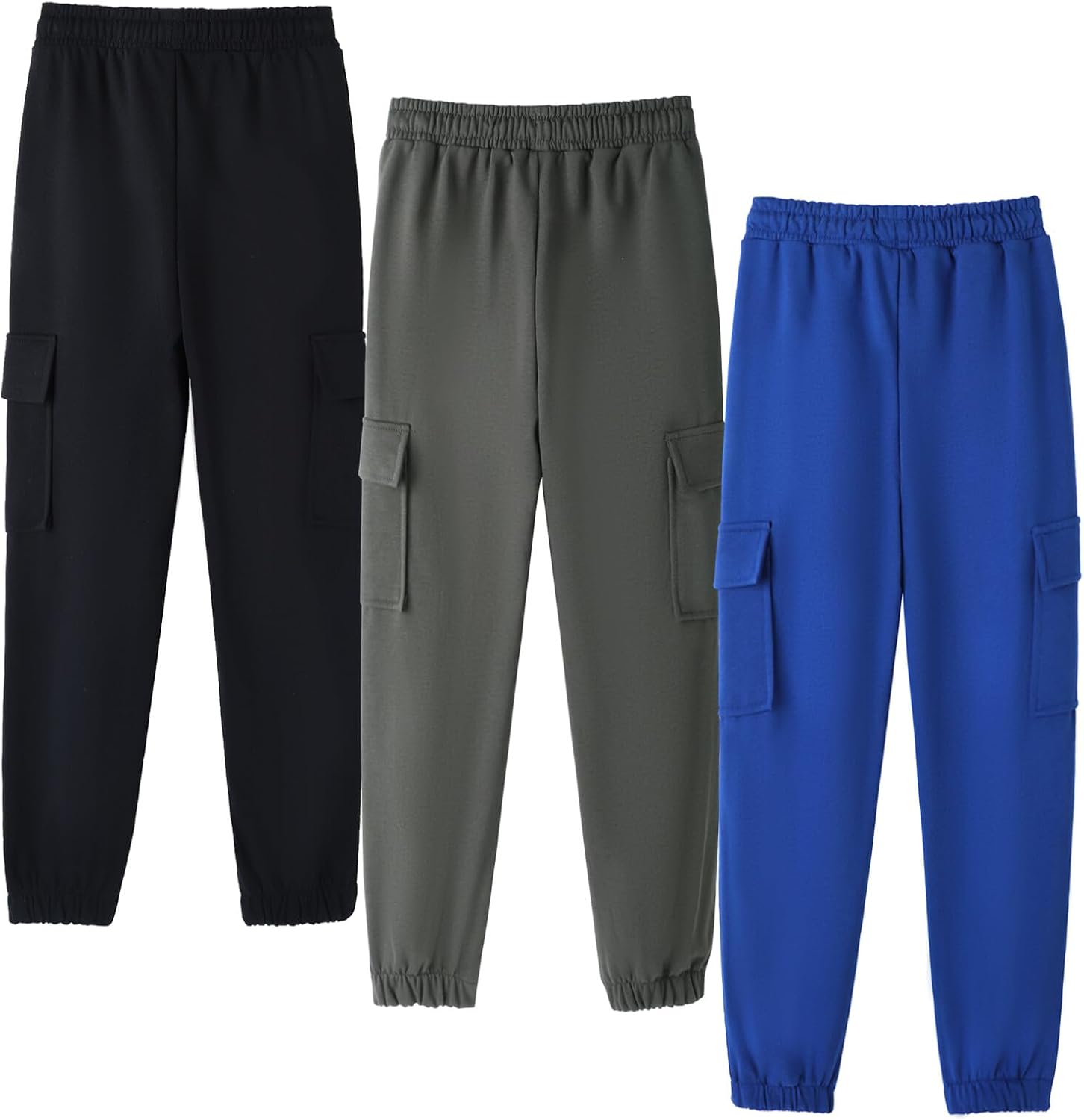 Detalle de HILEELANG Boy Cargo Sweatpants 3 Pack