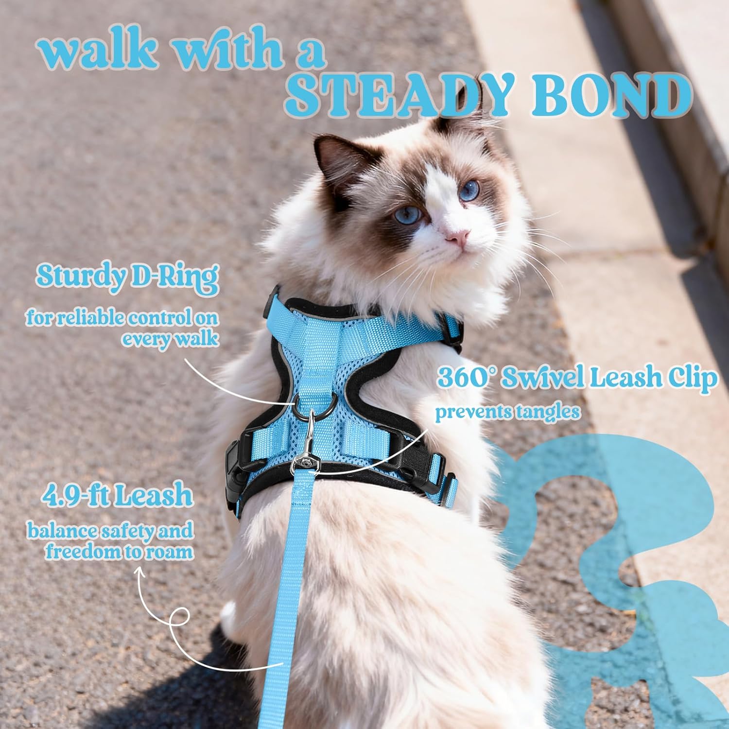 Thumbnail 4 de rabbitgoo XS cat harness set 21.6cm