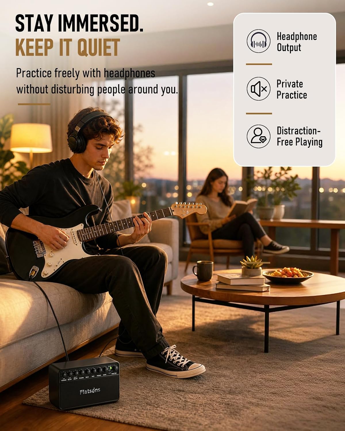 Thumbnail 6 de Flatsons FBA-20 20W Portable Guitar Amp with Clean/Drive, Effects & OTG