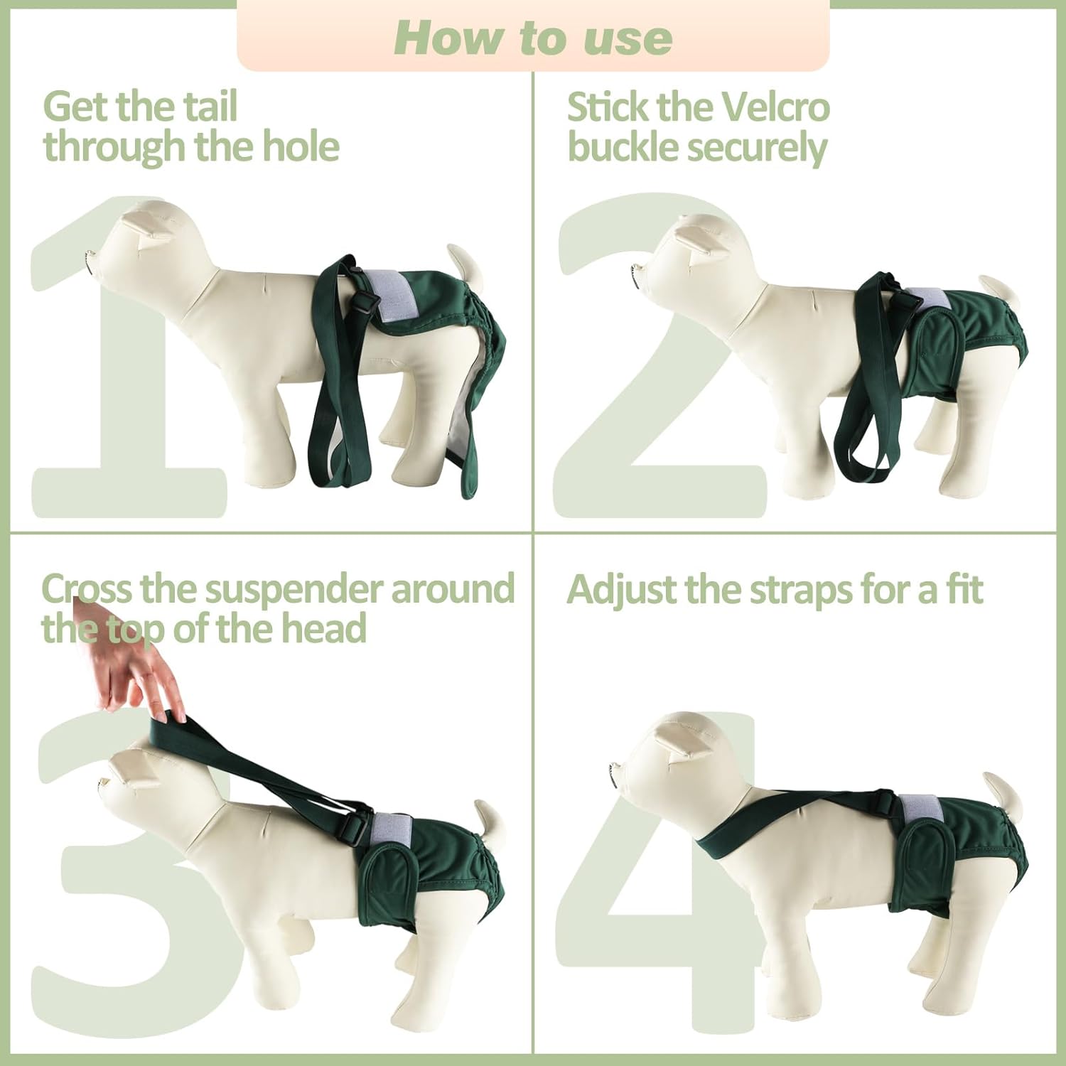 Detalle de Hisprout dog diapers 3 pack, XS