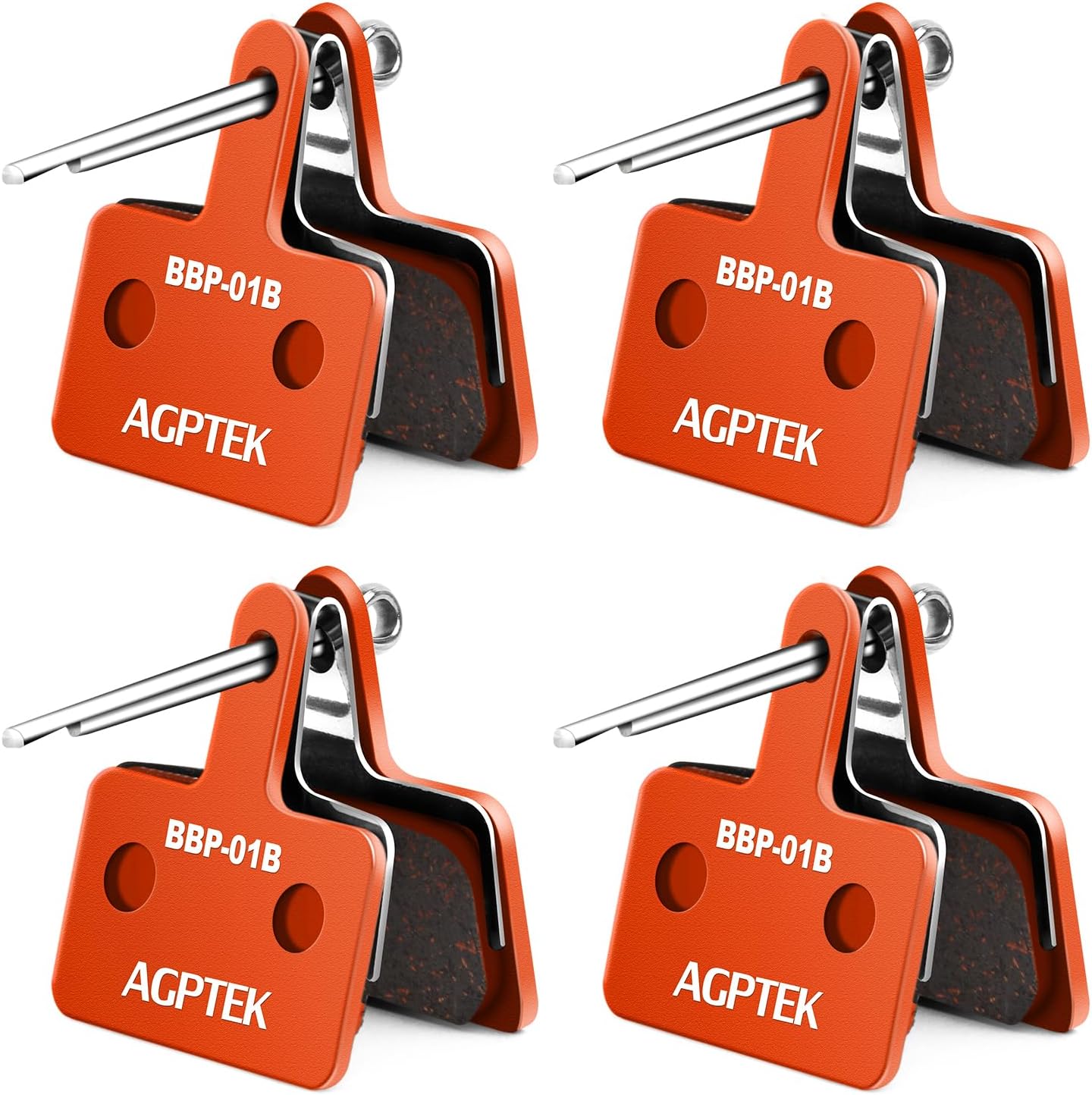 Detalle de AGPTEK Bike Brake Pads 4 Pairs — Disc Brake Pads for Shimano Compatibility