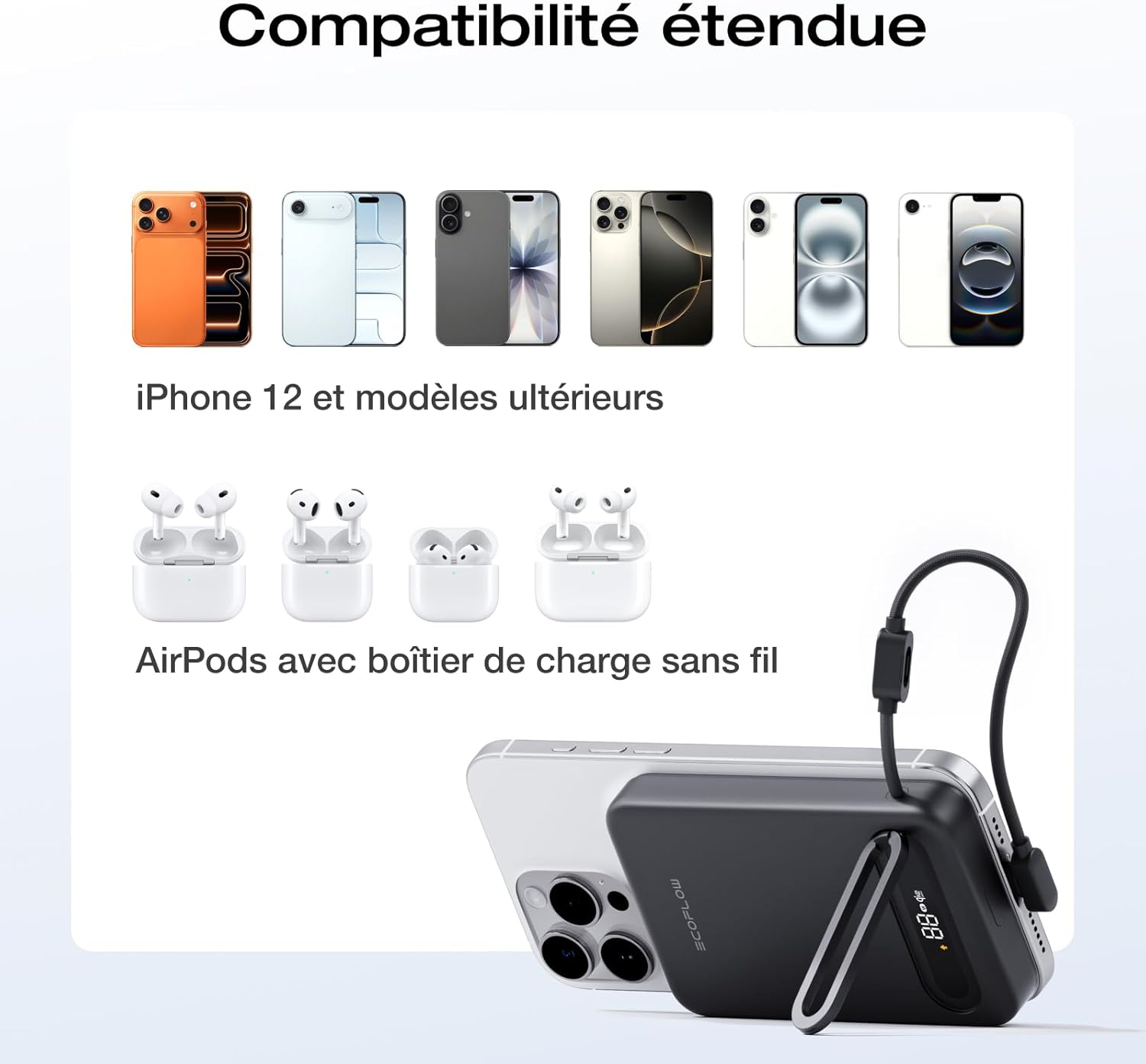 Thumbnail 4 de EcoFlow Rapid Mag Qi2.2 Magnétique Powerbank 10000 mAh – Charge rapide sans fil 25 W et USB-C 36 W