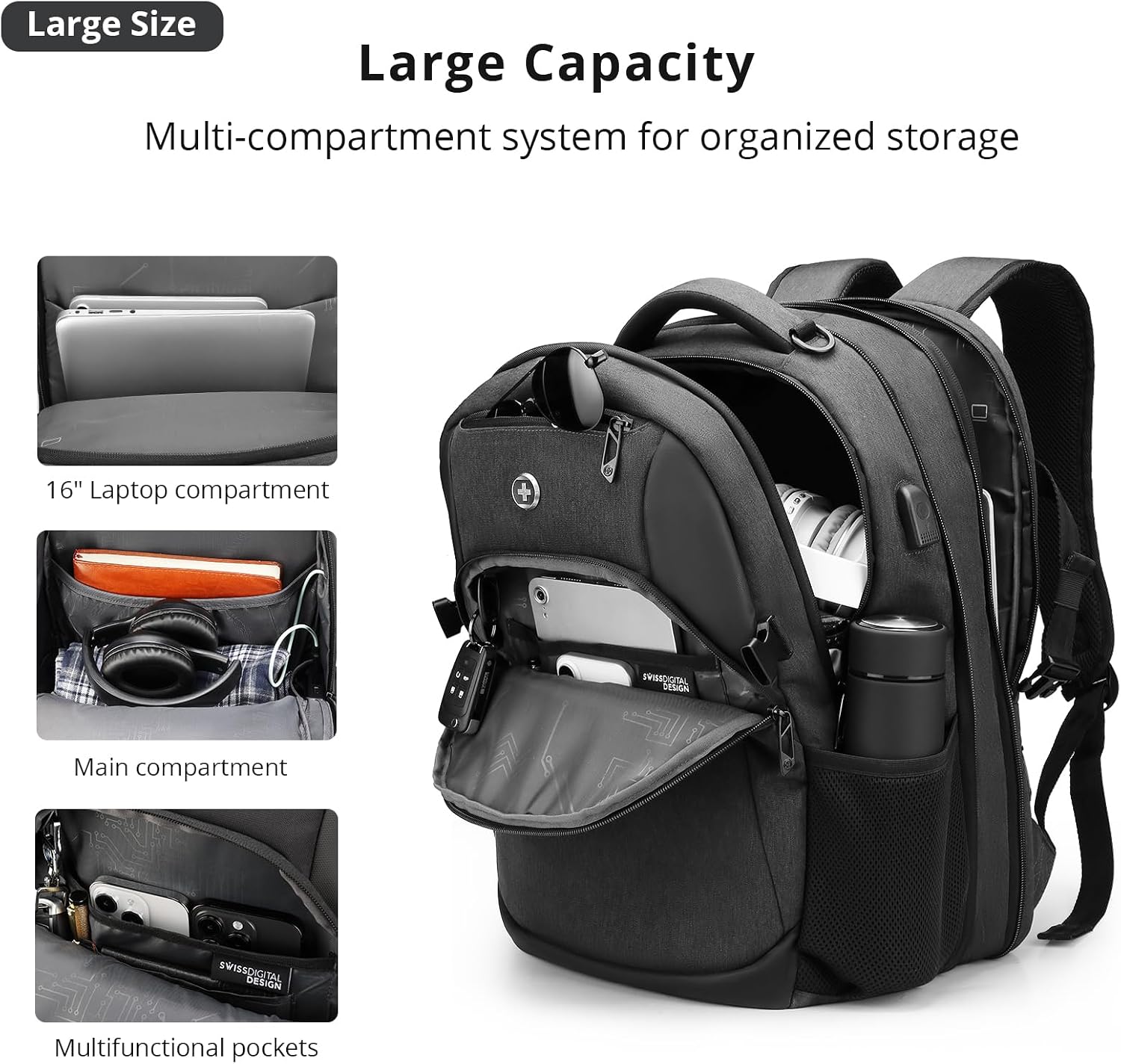 Thumbnail 6 de Swissdigital Design Laptop Backpack 17-Inch