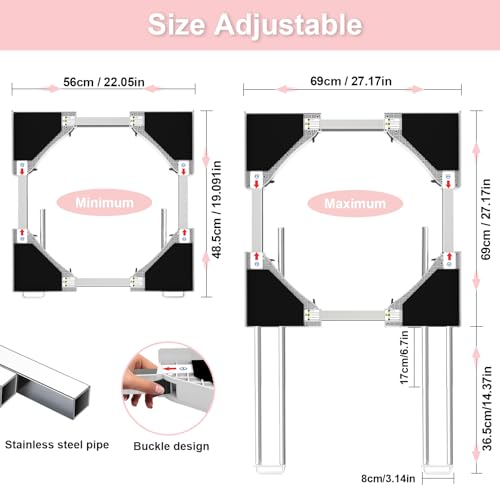 Detalle 2 de NIUXX Kit apilar lavadora y secadora - con 4 tubos extensibles