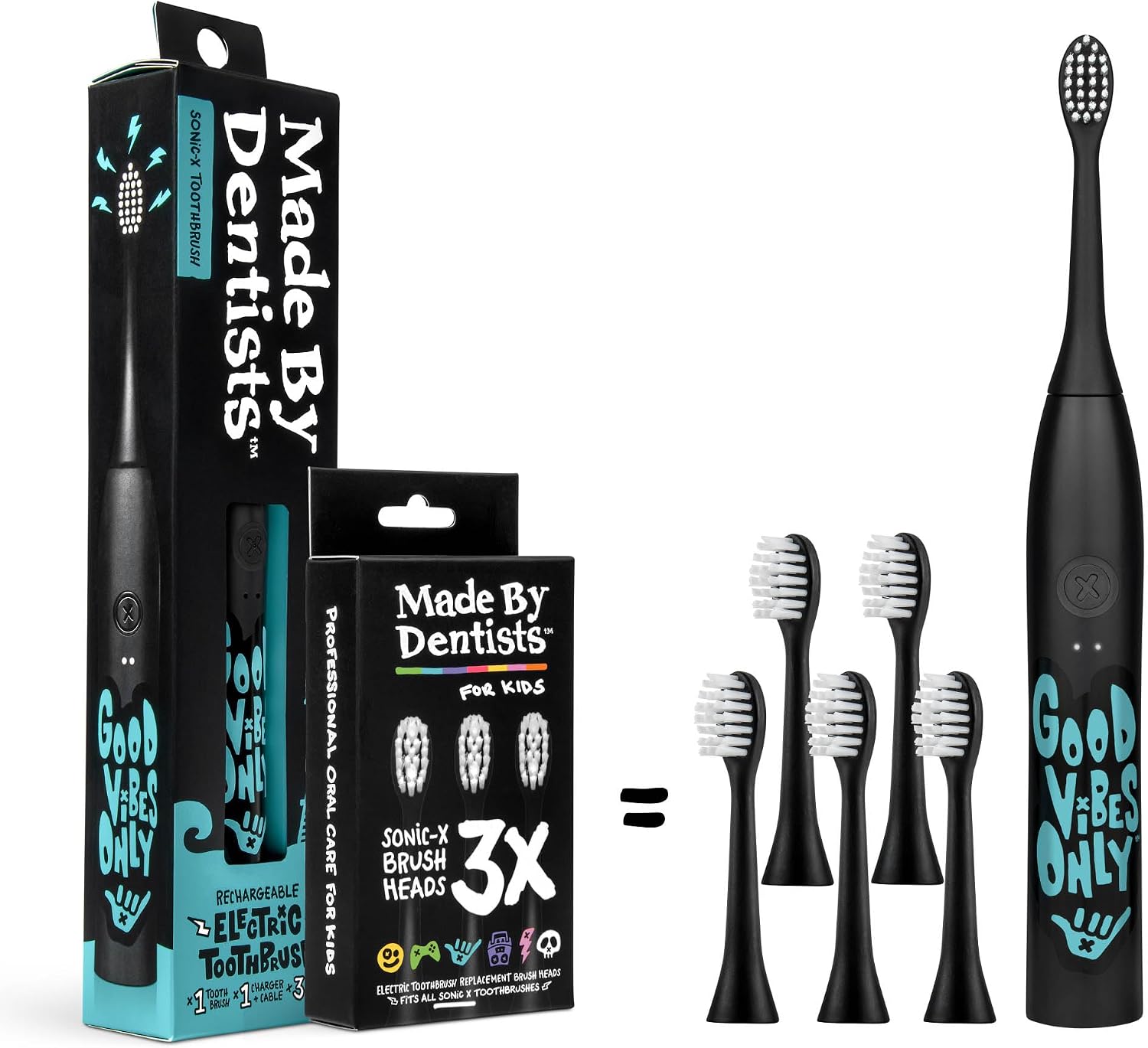 Made by Dentists Sonic X Electric Toothbrush – Good Vibes Only Edition for Kids