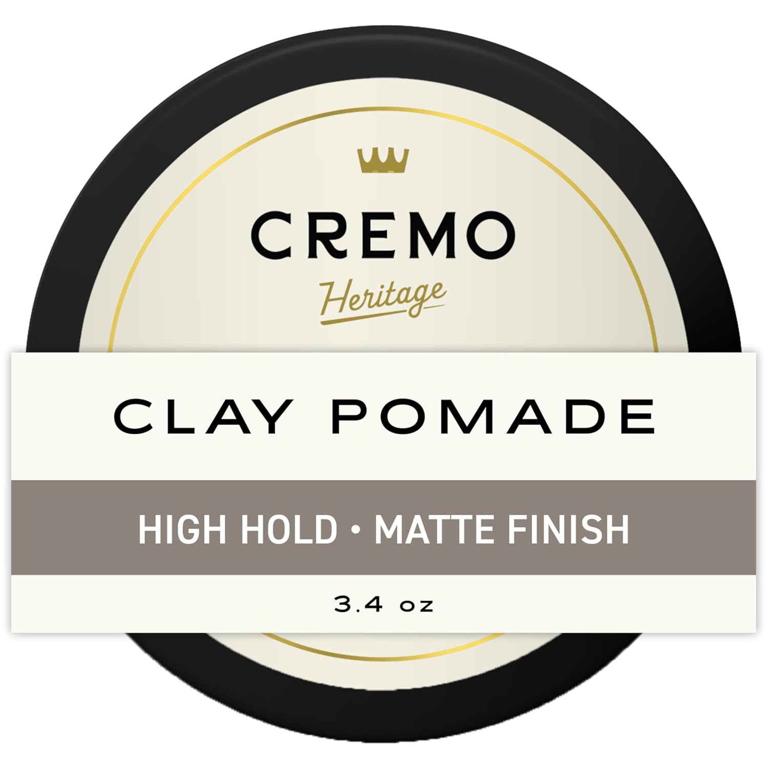 Detalle de Cremo Hair Clay Pomade, 3.4 oz, High Hold with a Matte Finish