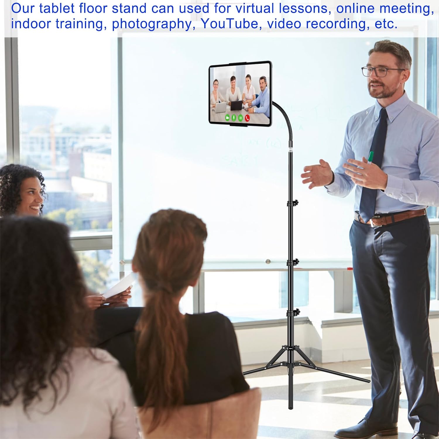 Detalle 2 de iPad Gooseneck 65-inch Floor Tripod Stand for tablets