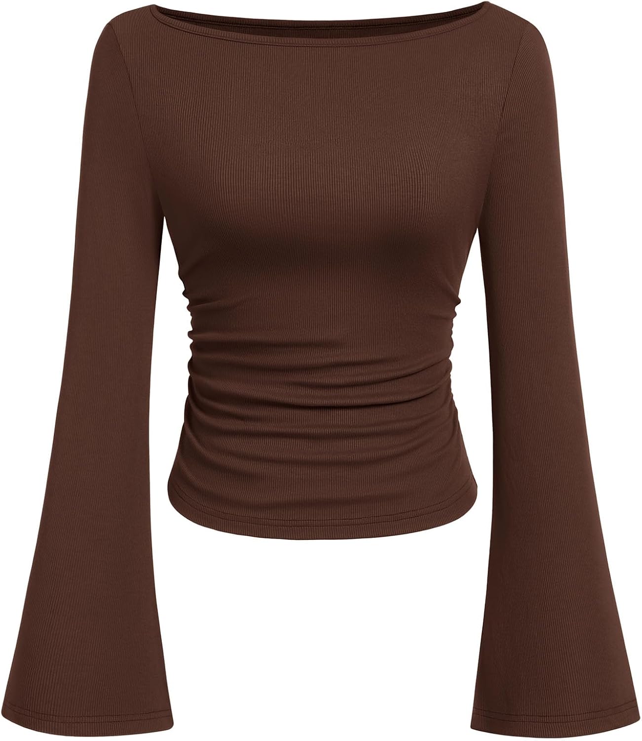 Detalle de PRETTYGARDEN Bell Sleeve Long-Sleeve Top for Women