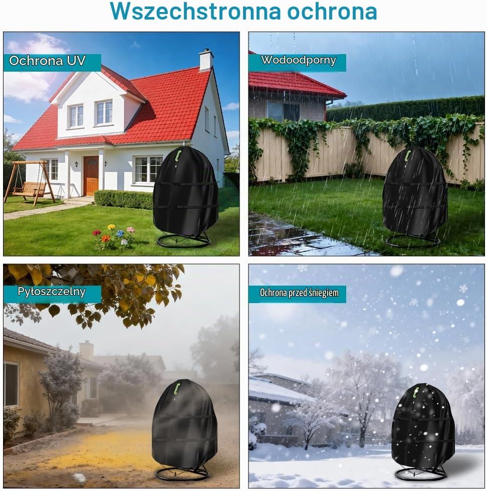 Thumbnail 6 de ANOMM Pokrowiec na krzesło jajko 230 x 200 cm