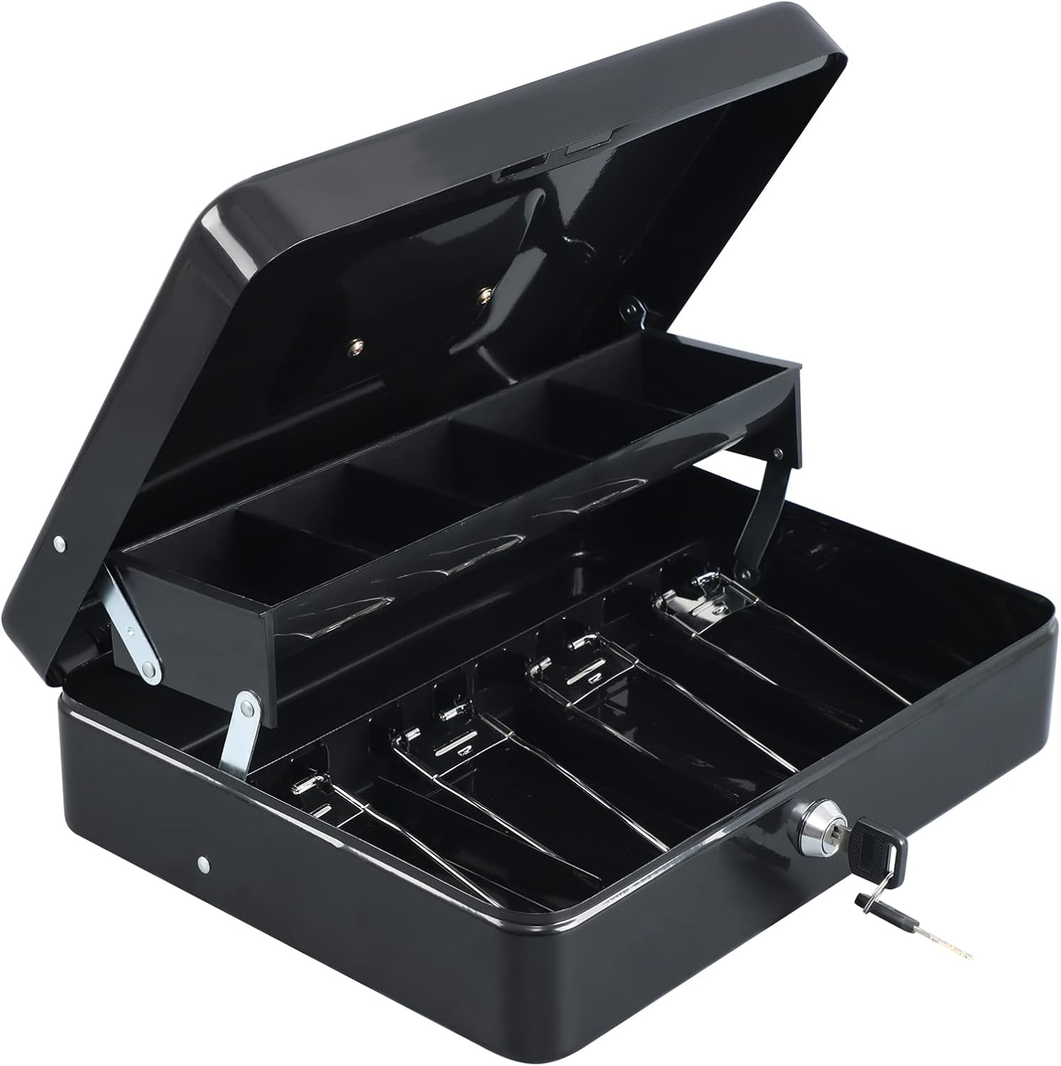 Detalle de xydled XYD-QX-CB-8001 Cash Box, Key Lock, 5-Compartment Tray