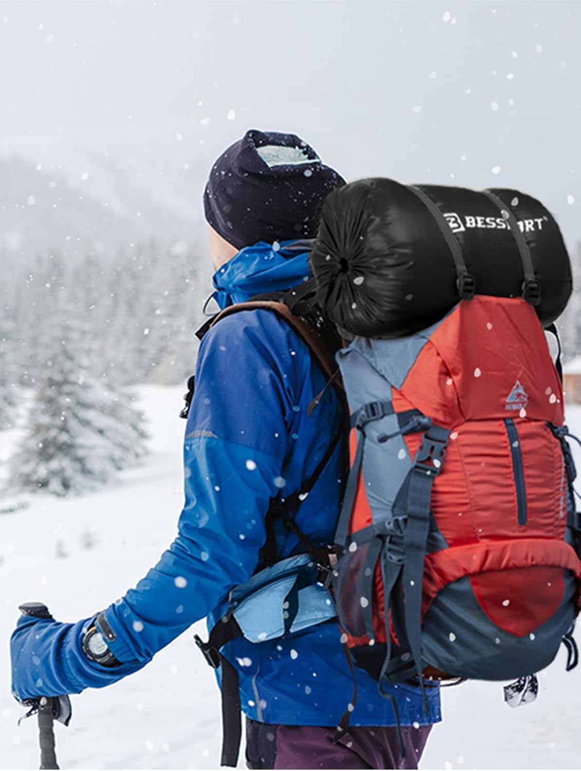 Thumbnail 6 de Bessport Mumienschlafsack –10 bis –15 °C, 4-Jahreszeiten, wasserabweisend & reißfest (bis ca. 1,62 kg)