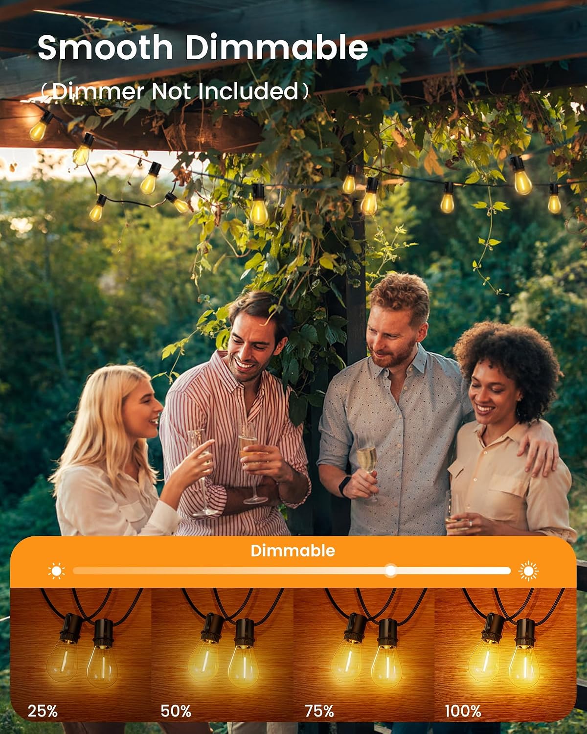 Detalle 2 de Outdoor String Lights 120 ft
