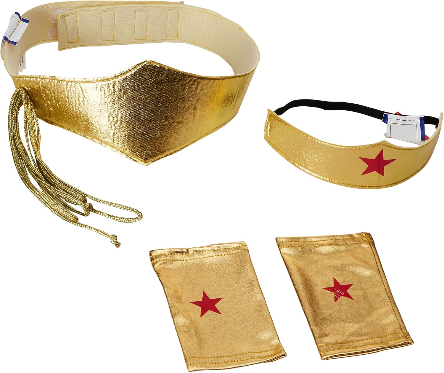 Detalle de Rubies 32472 DC Comics Wonder Woman Adult Accessory Kit with Tiara, Lasso Belt & Gauntlets