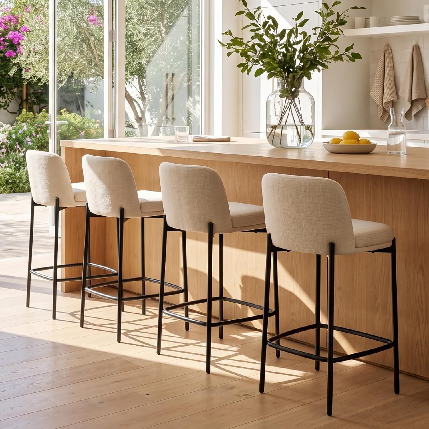 Detalle 1 de QUINJAY Counter Height Bar Stools, 26-Inch