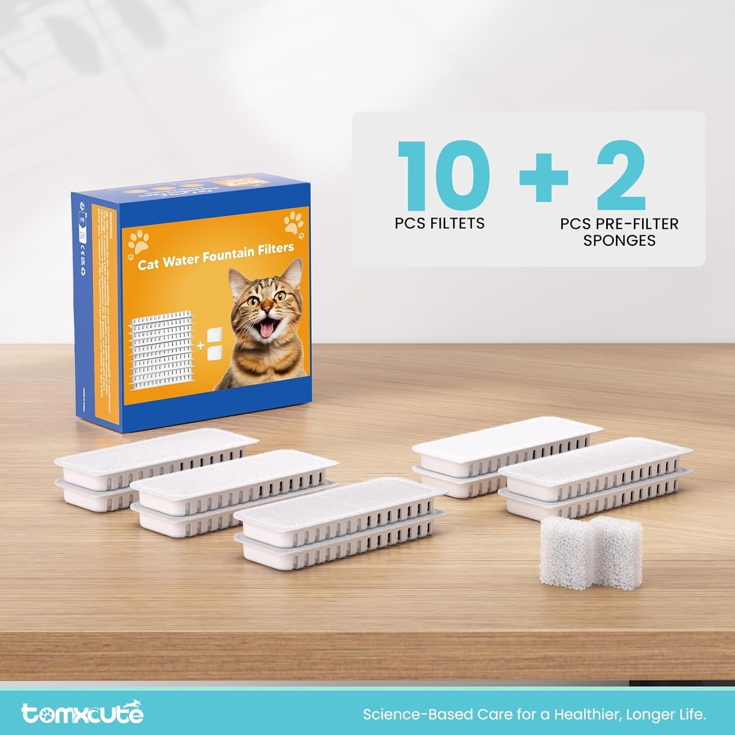 Detalle de Tomxcute Juego de filtros para Fuente de Gatos 3,2 l