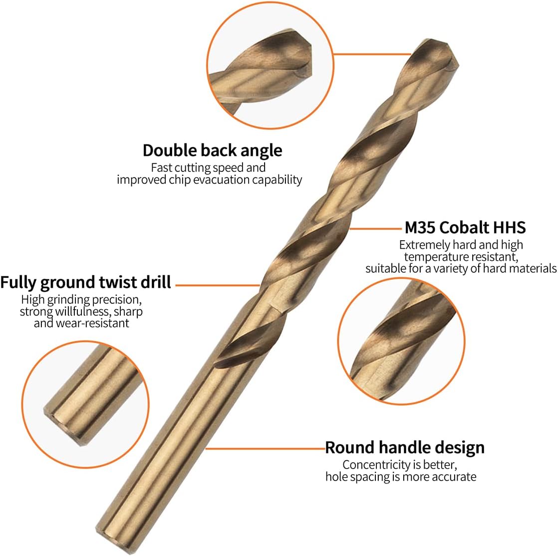 Detalle 2 de Meccion HSS Cobalt Jobber Drill Bit 3.5mm ðŸ›