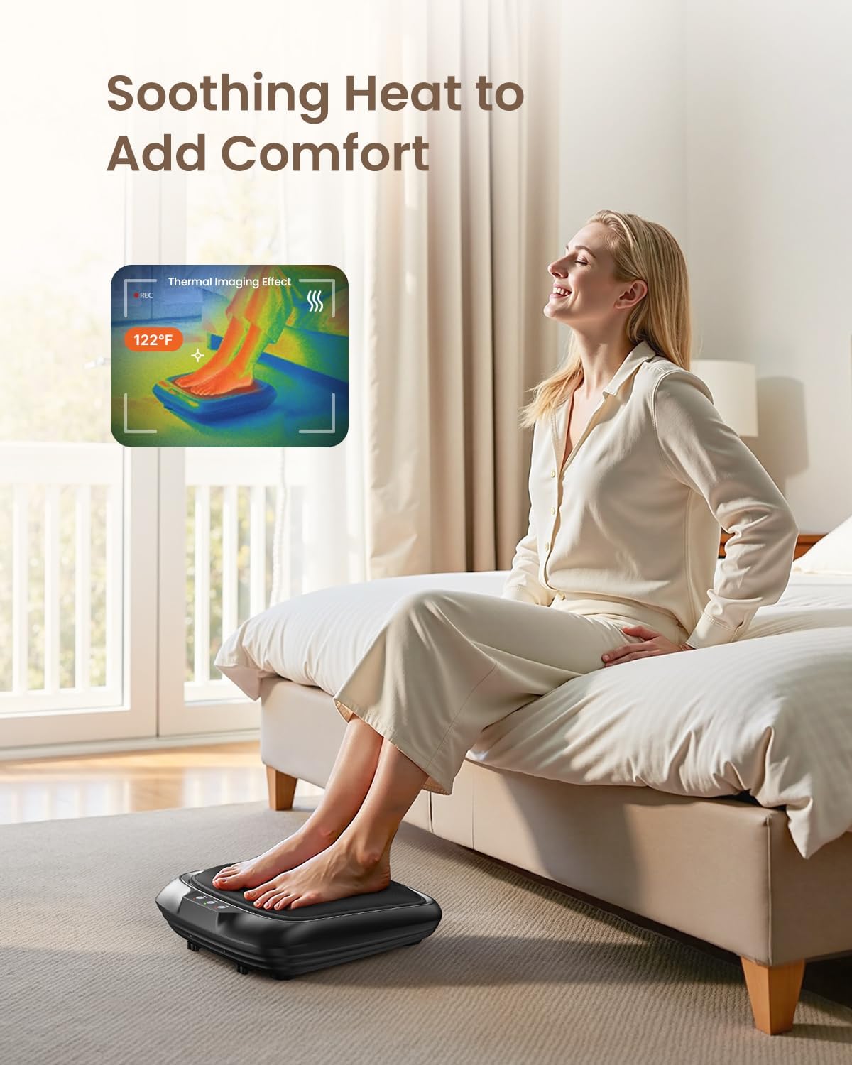 Thumbnail 6 de RENPHO Foot Massager with Heat (Shiatsu) – 2-in-1 Foot & Back Machine with Deep Kneading