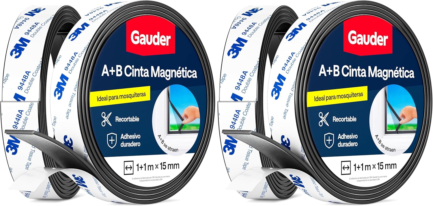 Thumbnail 6 de GAUDER Typ A + B Magnetband stark, selbstklebend für Fliegengitter & Vorhänge (5 m + 5 m)