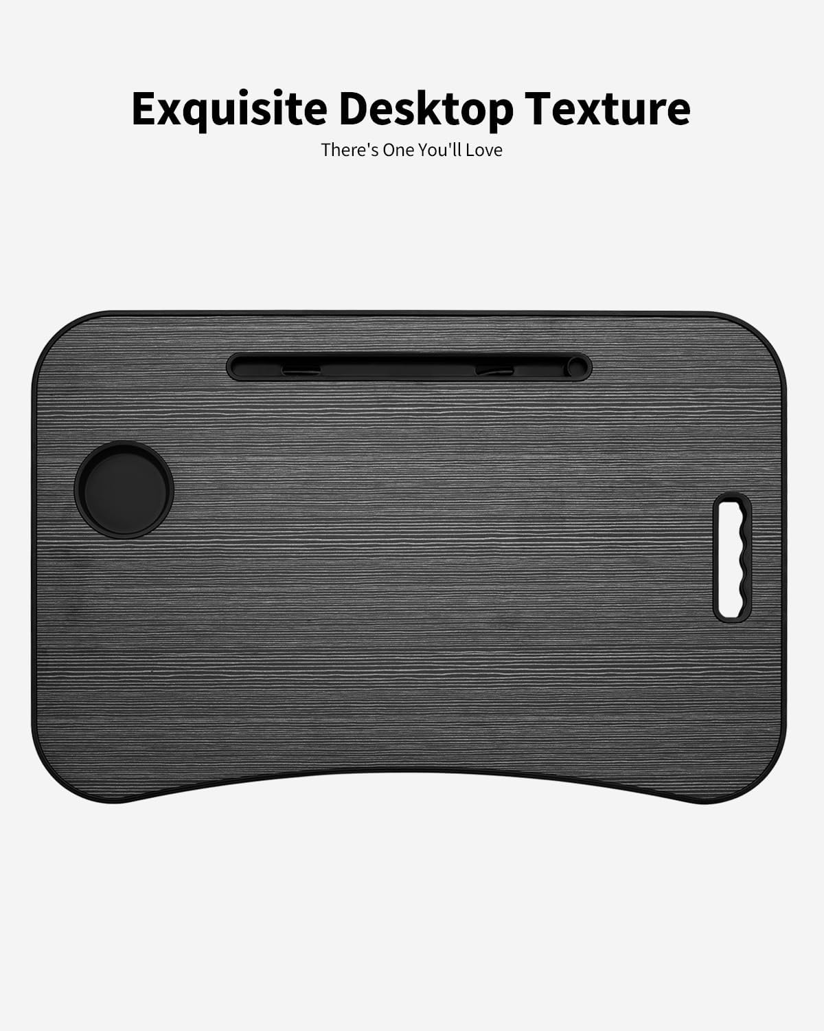 Thumbnail 5 de Ruxury RL3 Folding Lap Desk, 23.6-Inch Wood Table with Cup Holder, Black