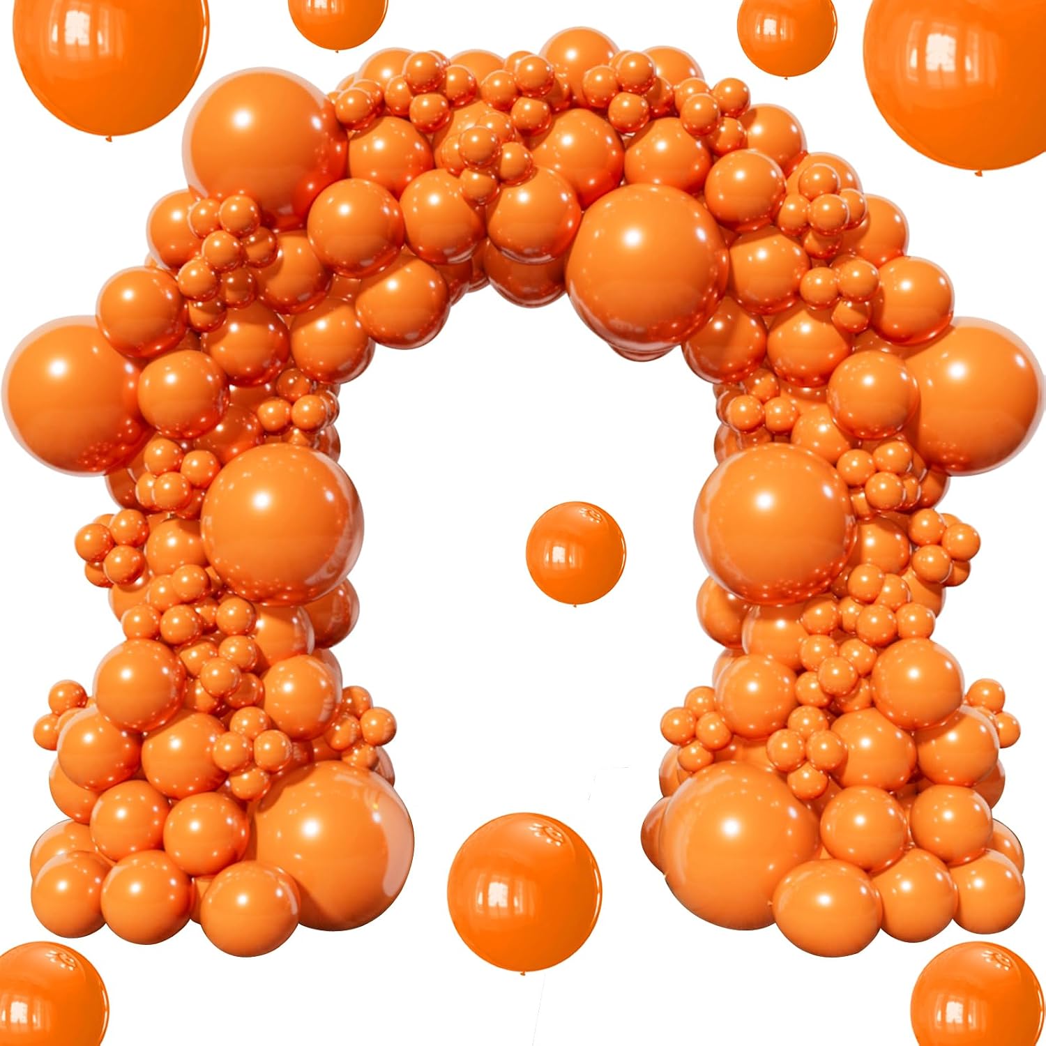 Detalle de KAWKALSH Orange Balloon Arch Kit, 111-Piece Latex Balloons in Three Sizes