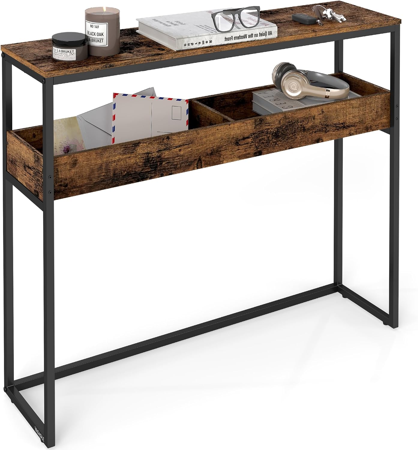 Detalle de VASAGLE LNT091K01 tavolo console 24x100x80 cm