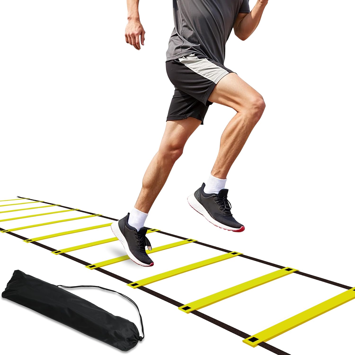Detalle de NKJIH CWX-XLT 20ft Adjustable Agility Ladder with Carry Bag