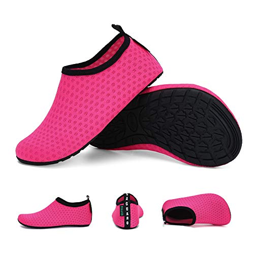 Thumbnail 6 de SAGUARO Mädchen Badeschuhe/ Aquaschuhe Kinder – Atmungsaktiv, schnelltrocknend, Gr. 32/33 EU, Farbe Geflecktrottrot