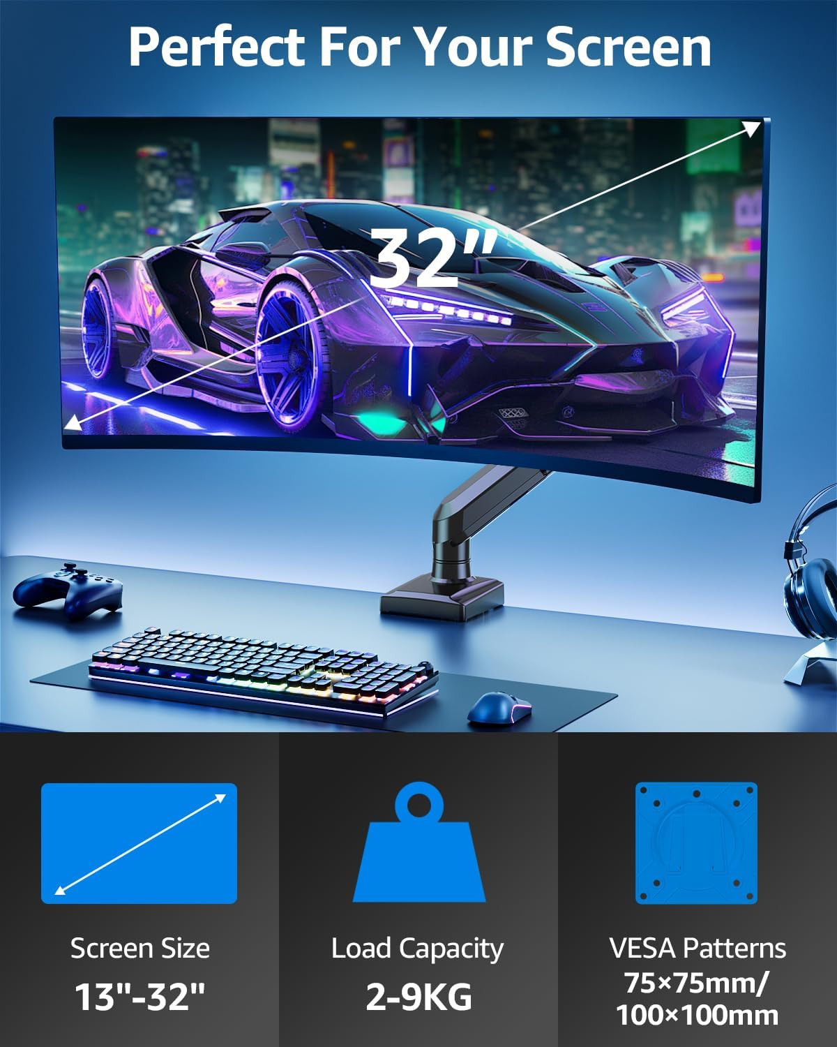 Thumbnail 1 de ELIVED Freelift Pro monitor arm 440mm