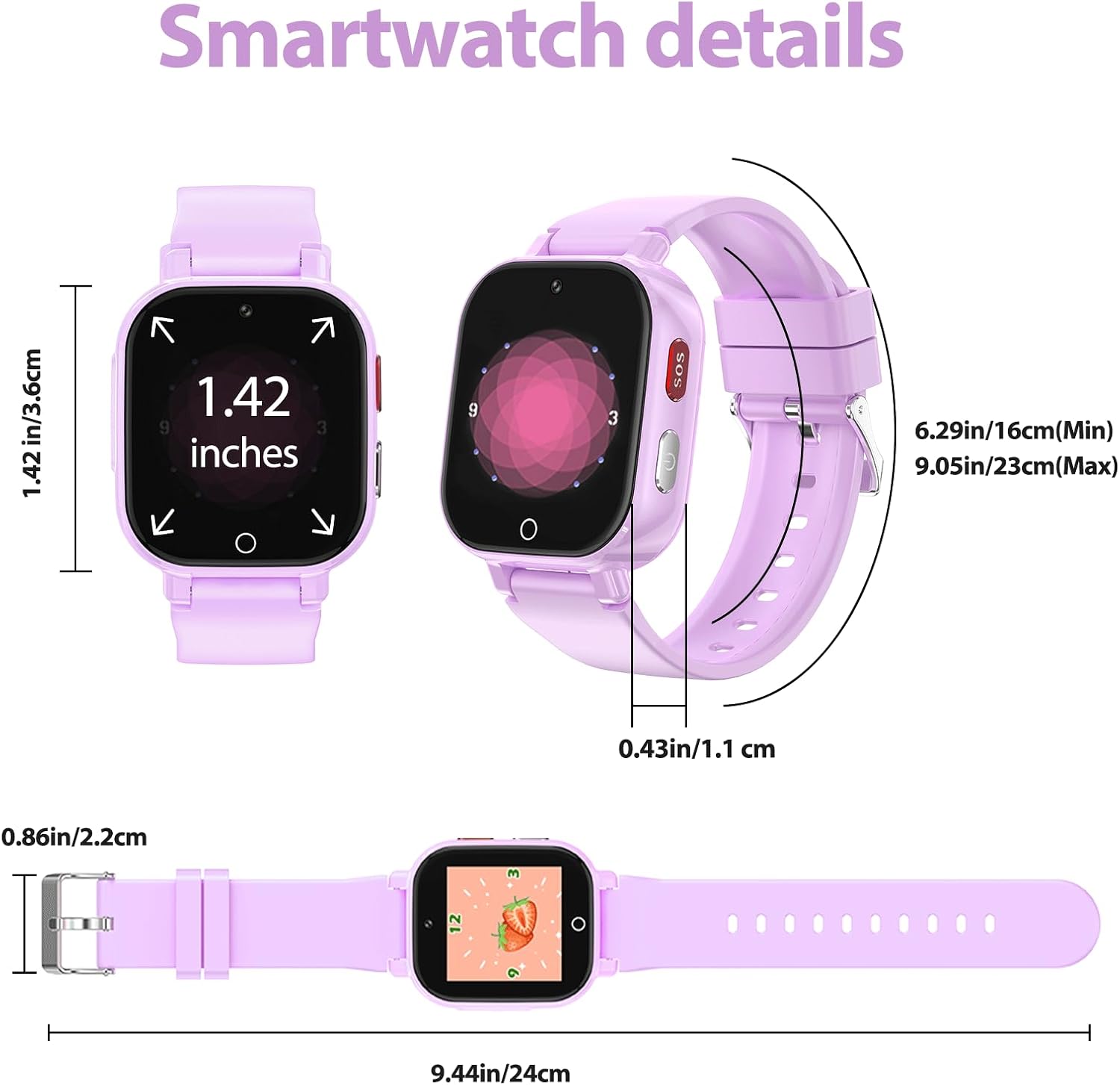Thumbnail 6 de Alutoria Smartwatch Bambini 4G GPS – Orologio per Ragazzi e Ragazze 4–12 Anni, Videochiamata HD, SOS e Contapassi