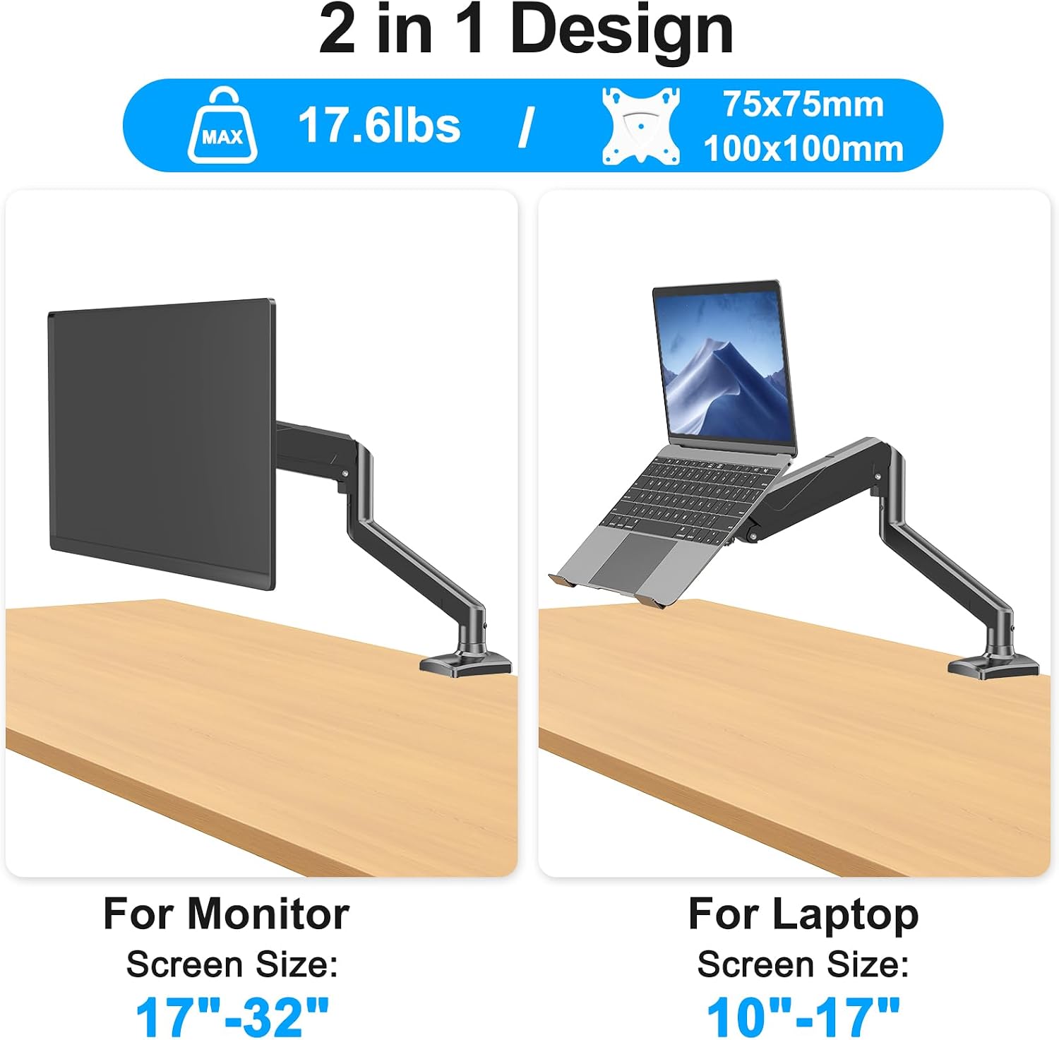 Detalle de ErgoFocus Laptop Desk Mount for 17-inch Notebooks
