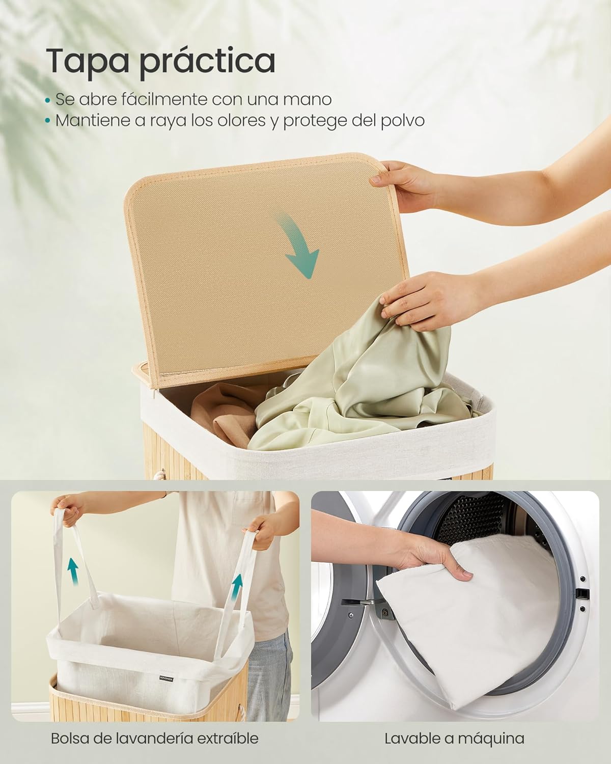 Thumbnail 2 de SONGMICS LCB060Y01 cesto ropa 95 L