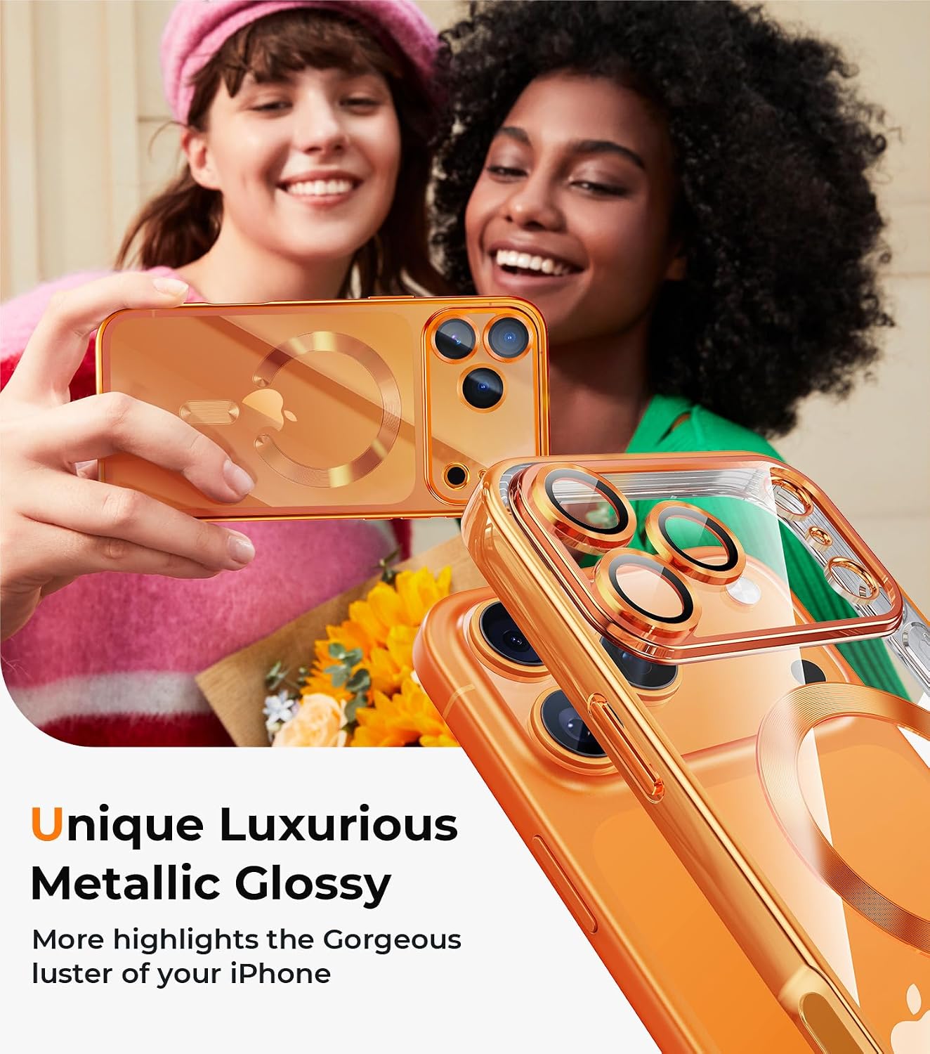 Detalle de CHICLADY iPhone 17 Pro Max case with MagSafe 1x screen protector