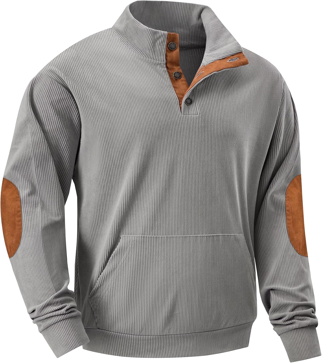 Thumbnail 6 de JMIERR Corduroy Stand-Collar Sweatshirt with Pockets