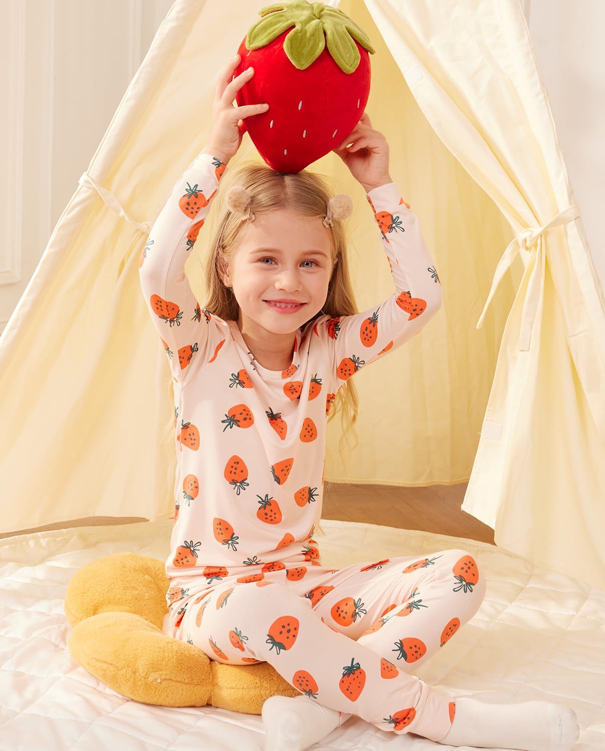 Detalle 2 de babee Reshinee Bamboo Viscose Unicorn Mermaid Pajamas, Snug Fit, 12M–8Y