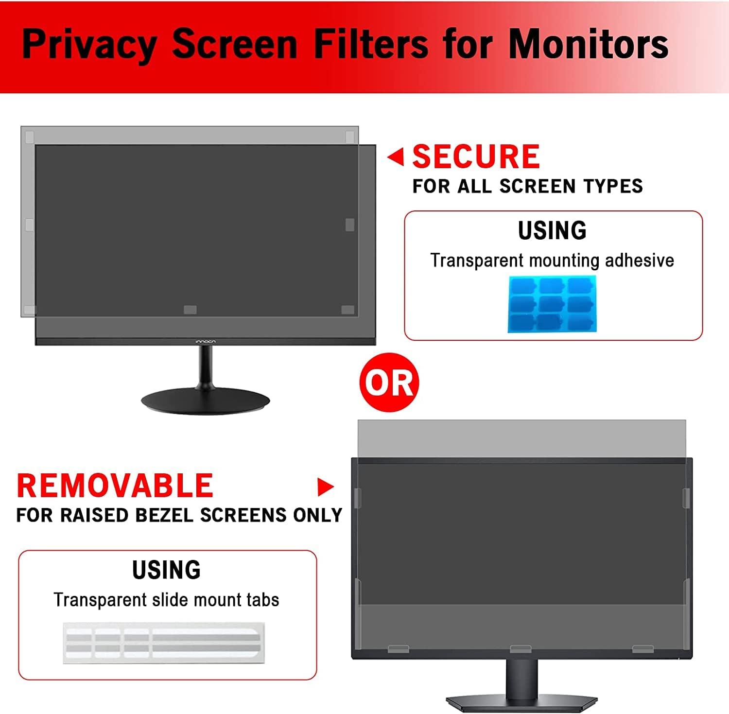 Thumbnail 4 de PYS Removable Privacy Screen Filter 24"