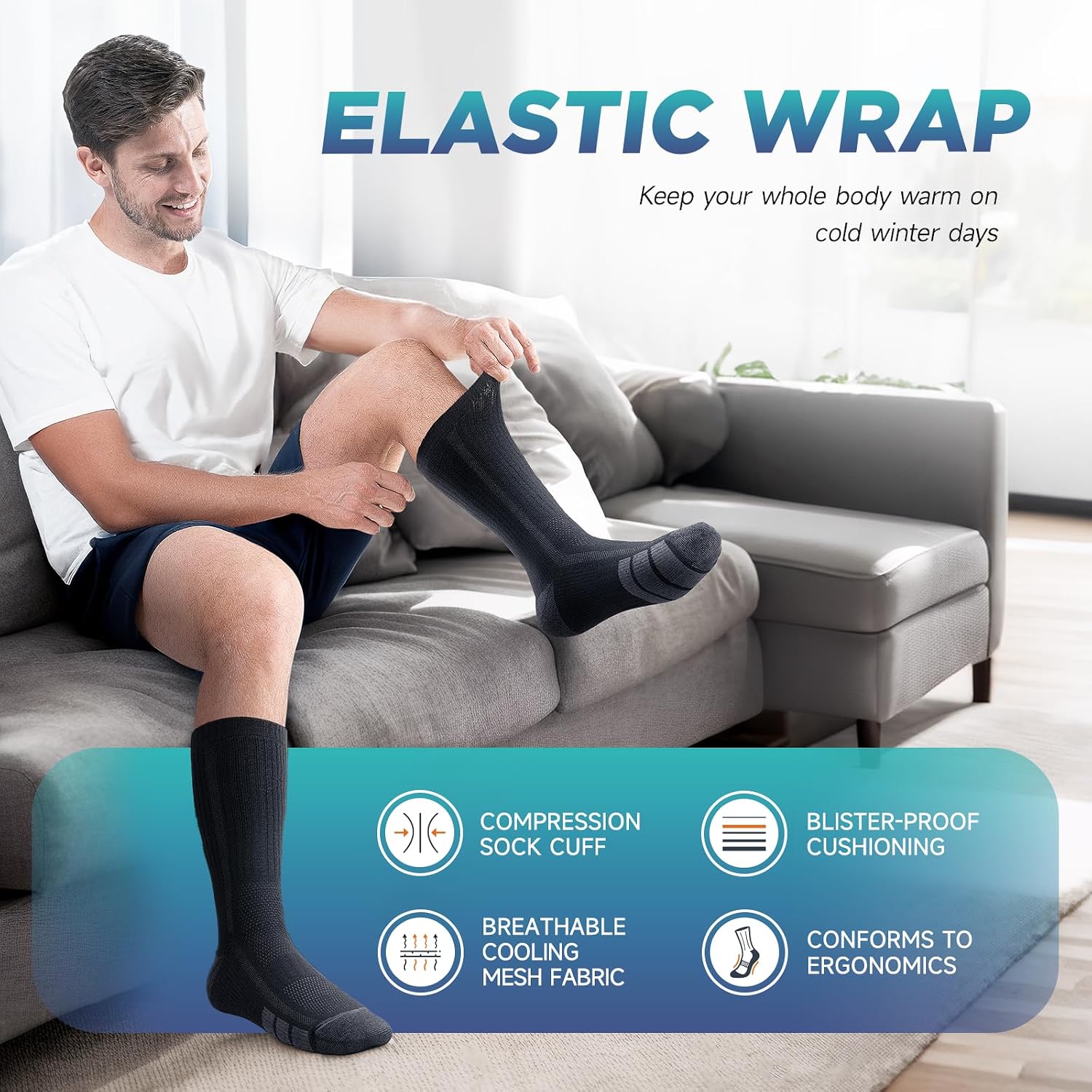 Detalle de TANSTC Merino Socken Herren 3 Paar