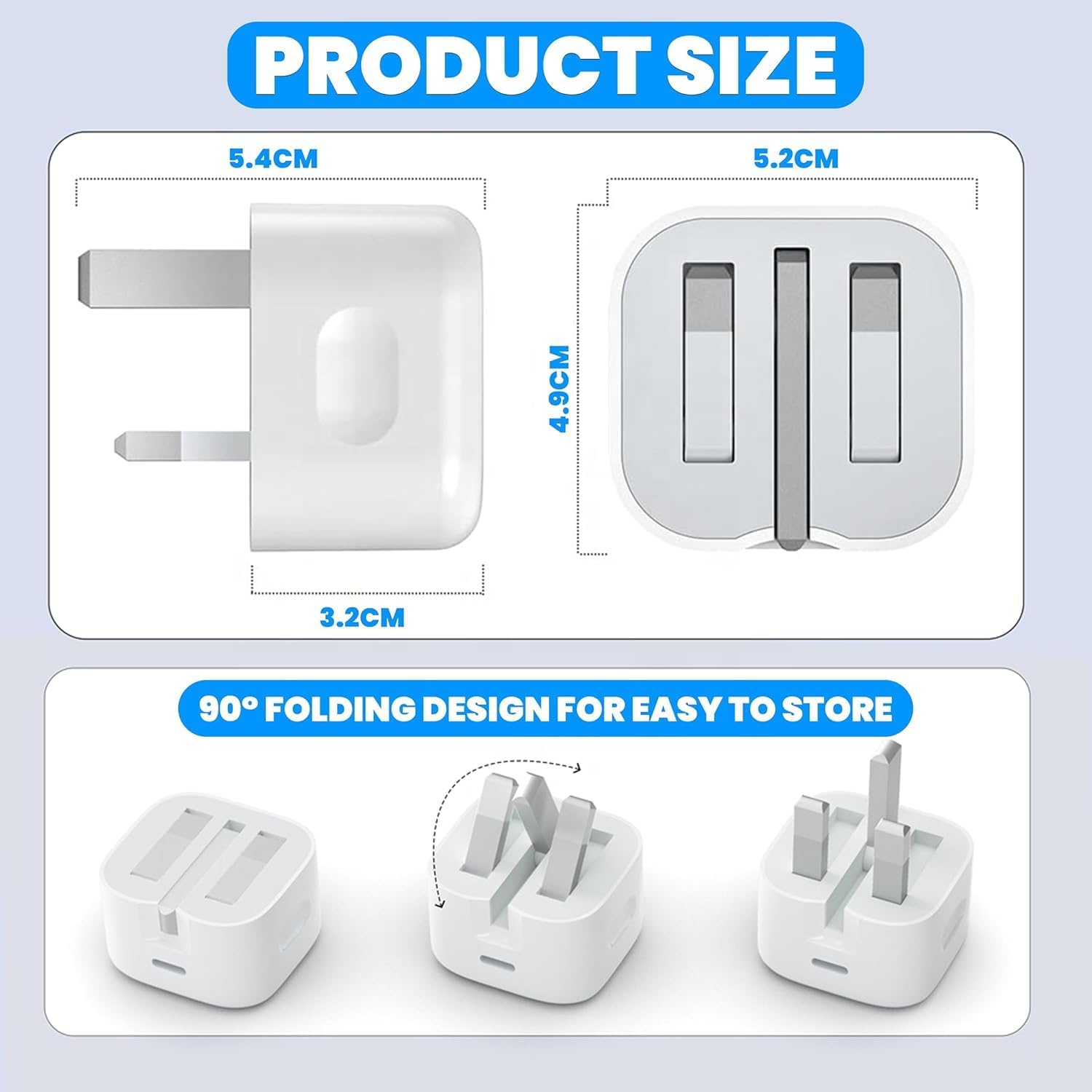 Thumbnail 2 de USB C Plug UK 20W Fast Charger - UK plug, compatible with iPhone, iPad and more