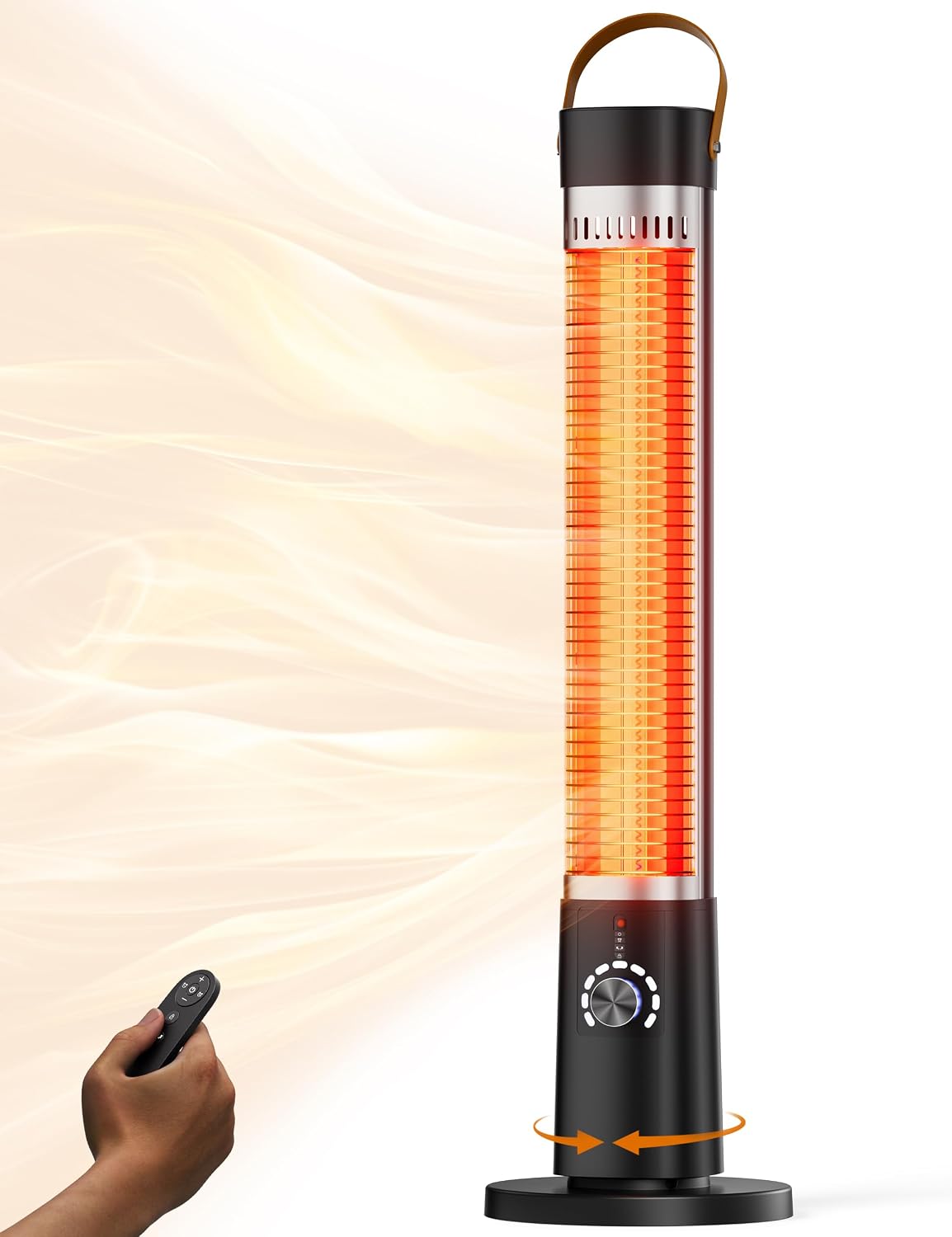 Detalle de AEROZY SH03 Infrared Patio Heater, 1500W, 60° Oscillation, Remote